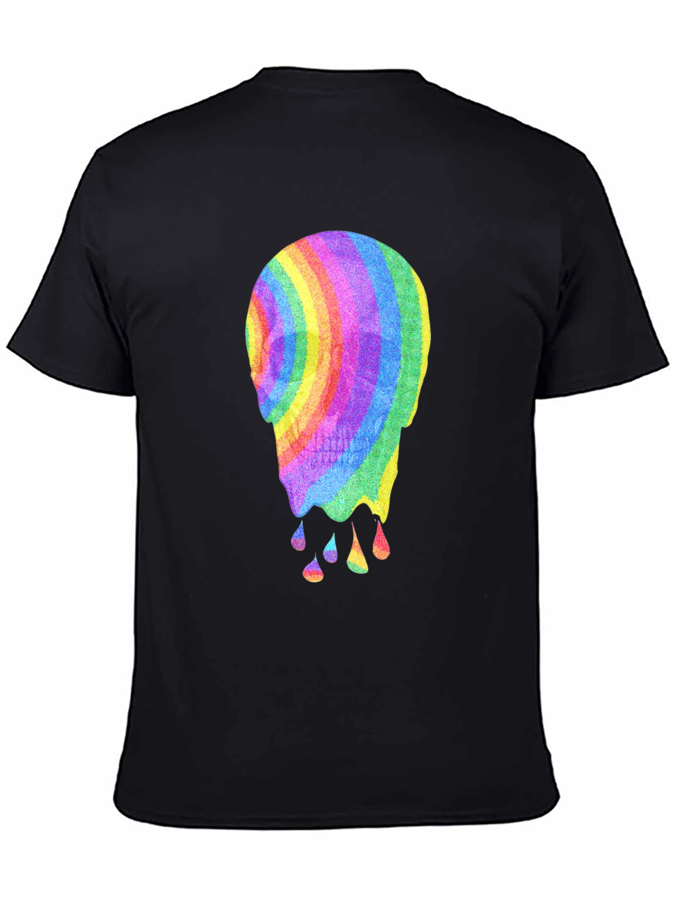 Rainbow Melting Skull Graphic Tee