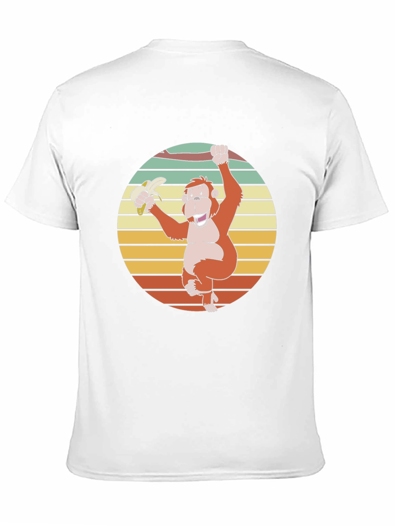 Retro Monkey Banana Graphic T-Shirt