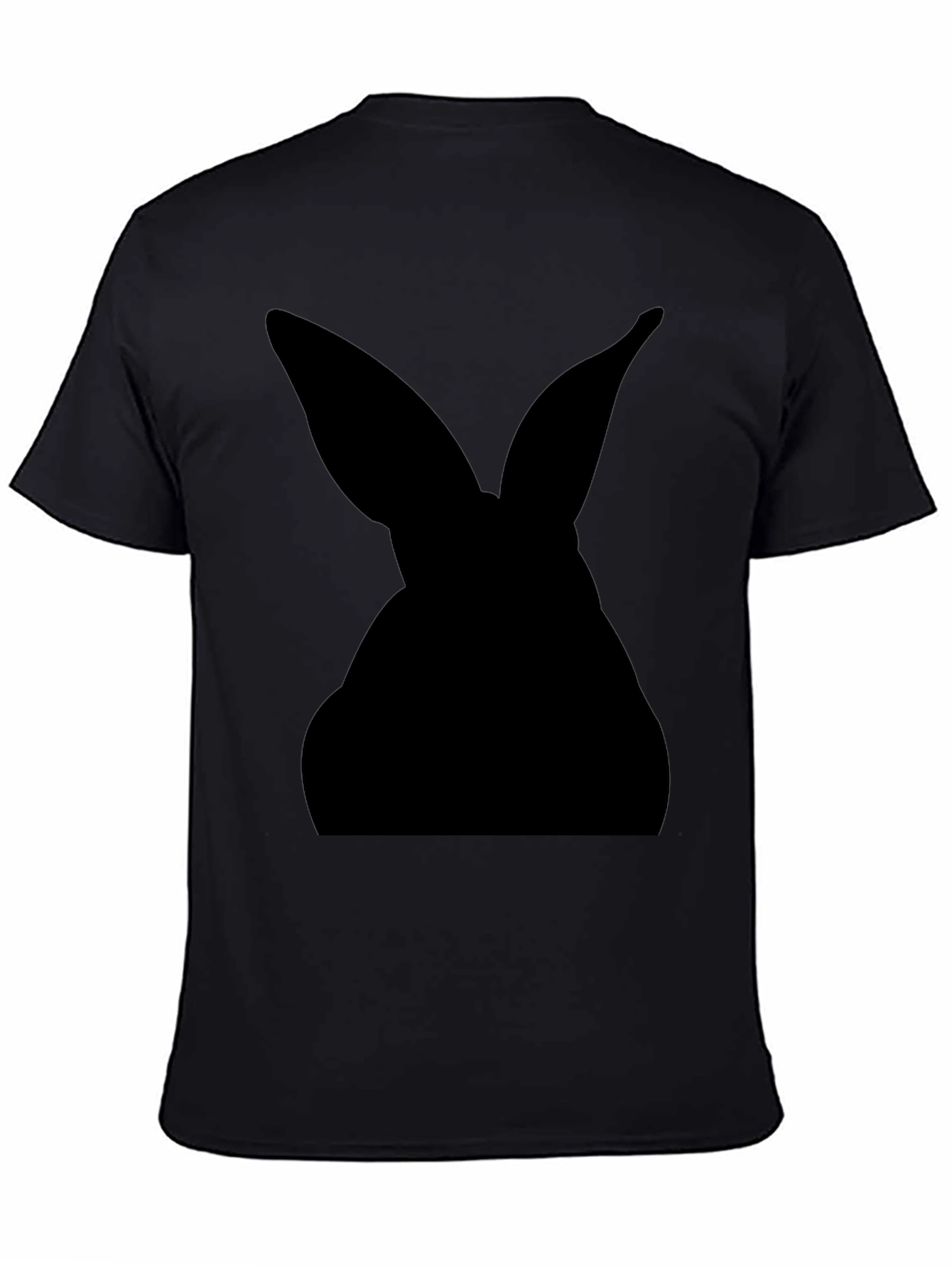 Black Rabbit Silhouette Graphic Tee - Easter Gift