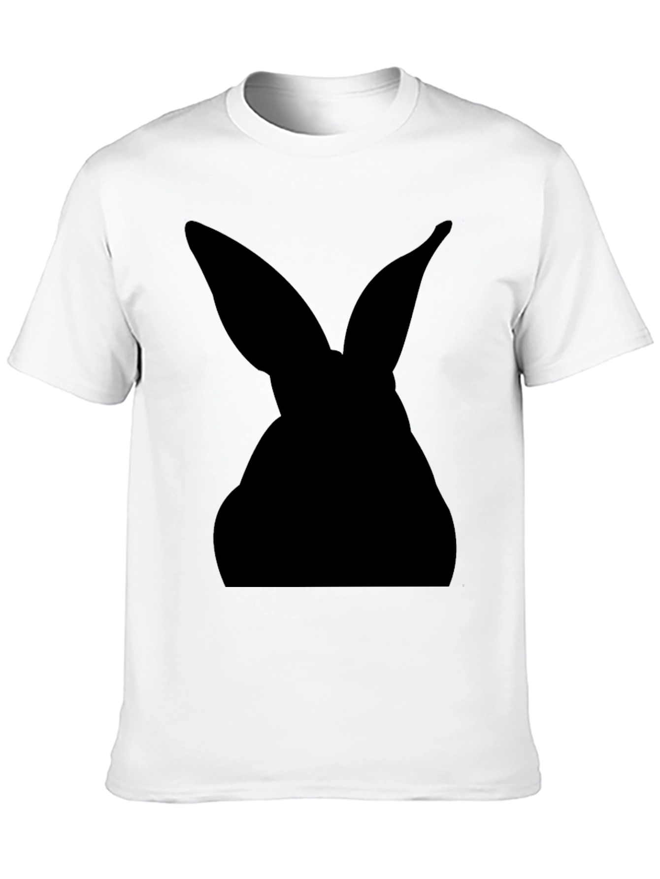Black Rabbit Silhouette Graphic Tee - Easter Gift