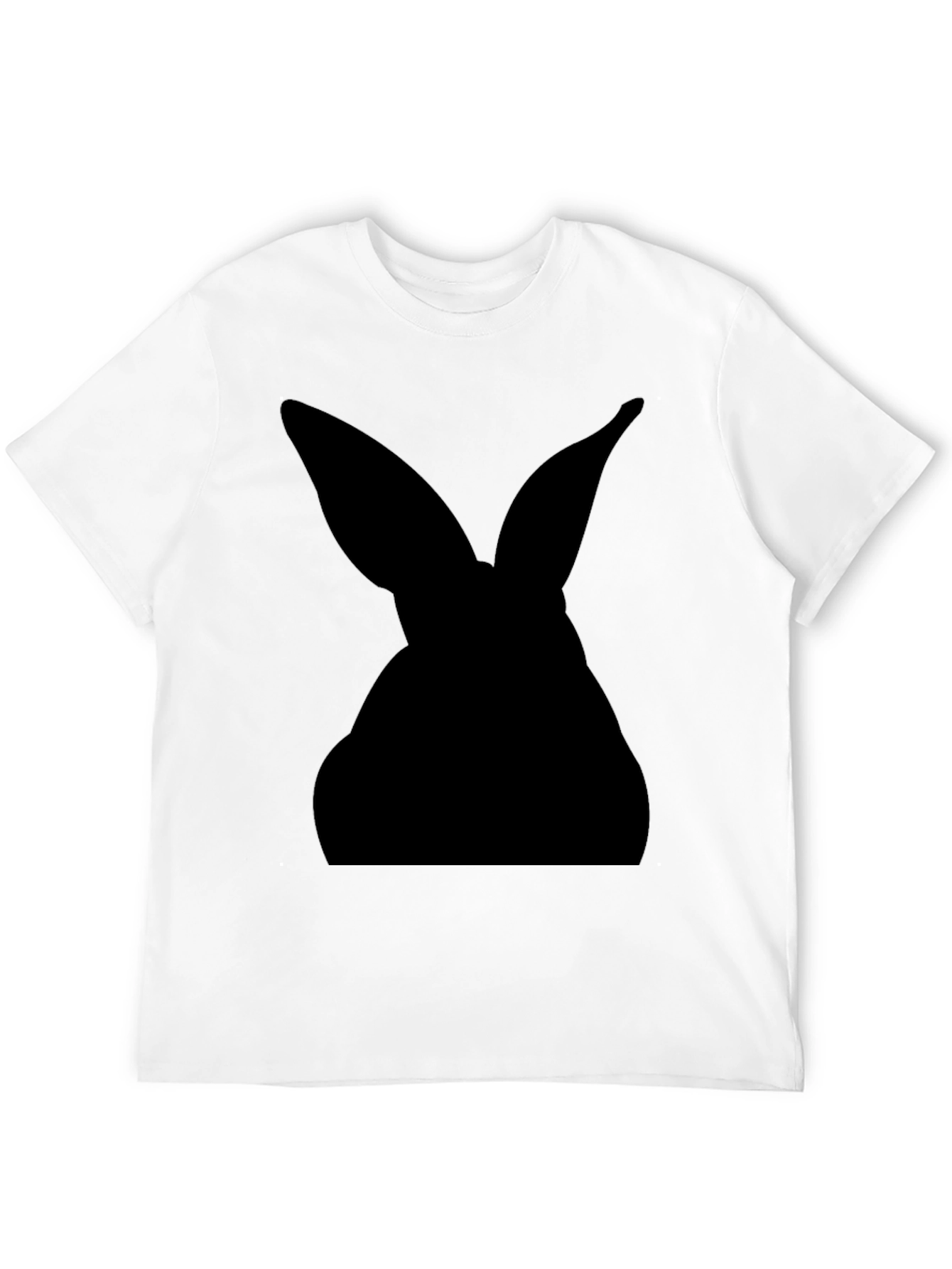 Black Rabbit Silhouette Graphic Tee - Easter Gift