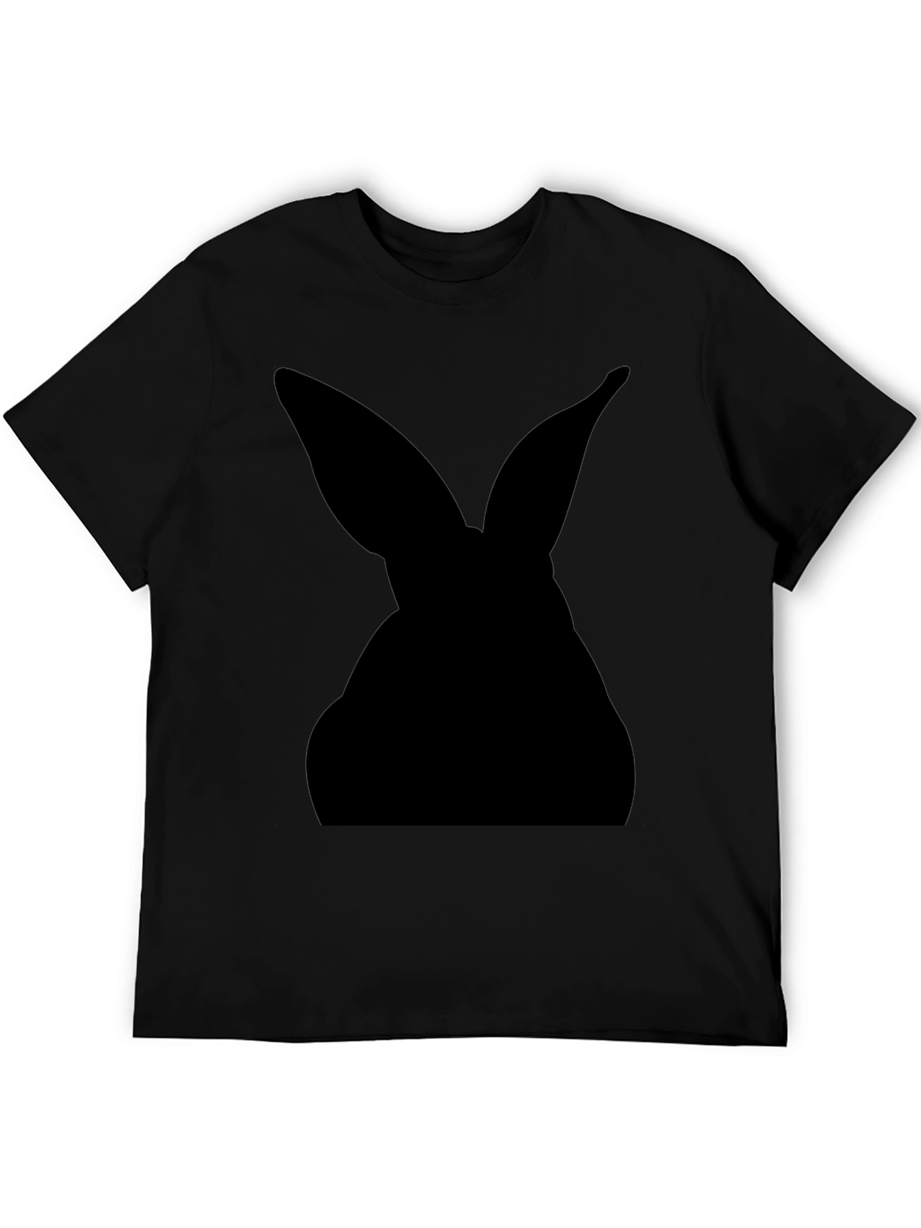 Black Rabbit Silhouette Graphic Tee - Easter Gift