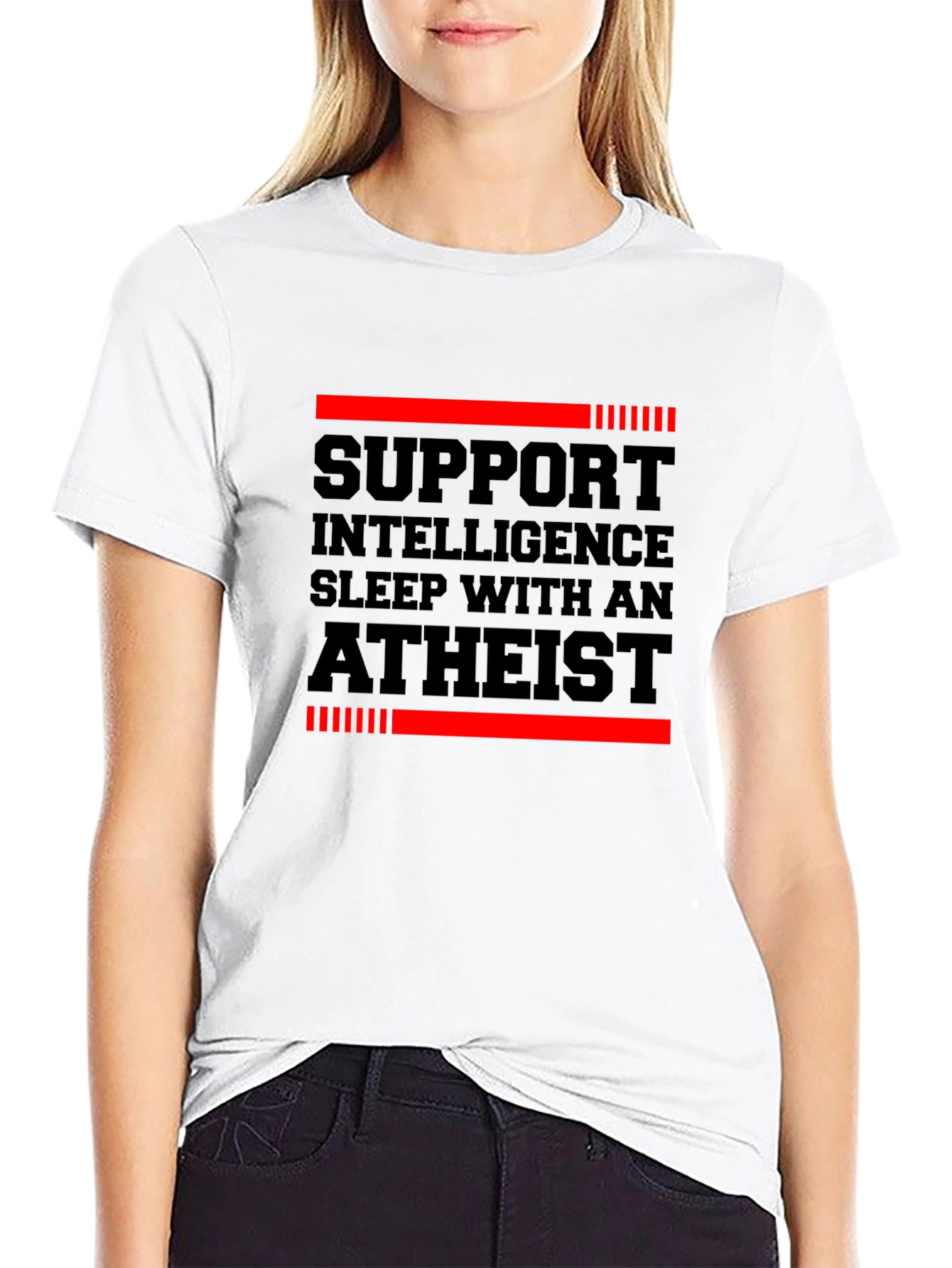 Support Intelligence Sleep with an Atheist T-Shirt