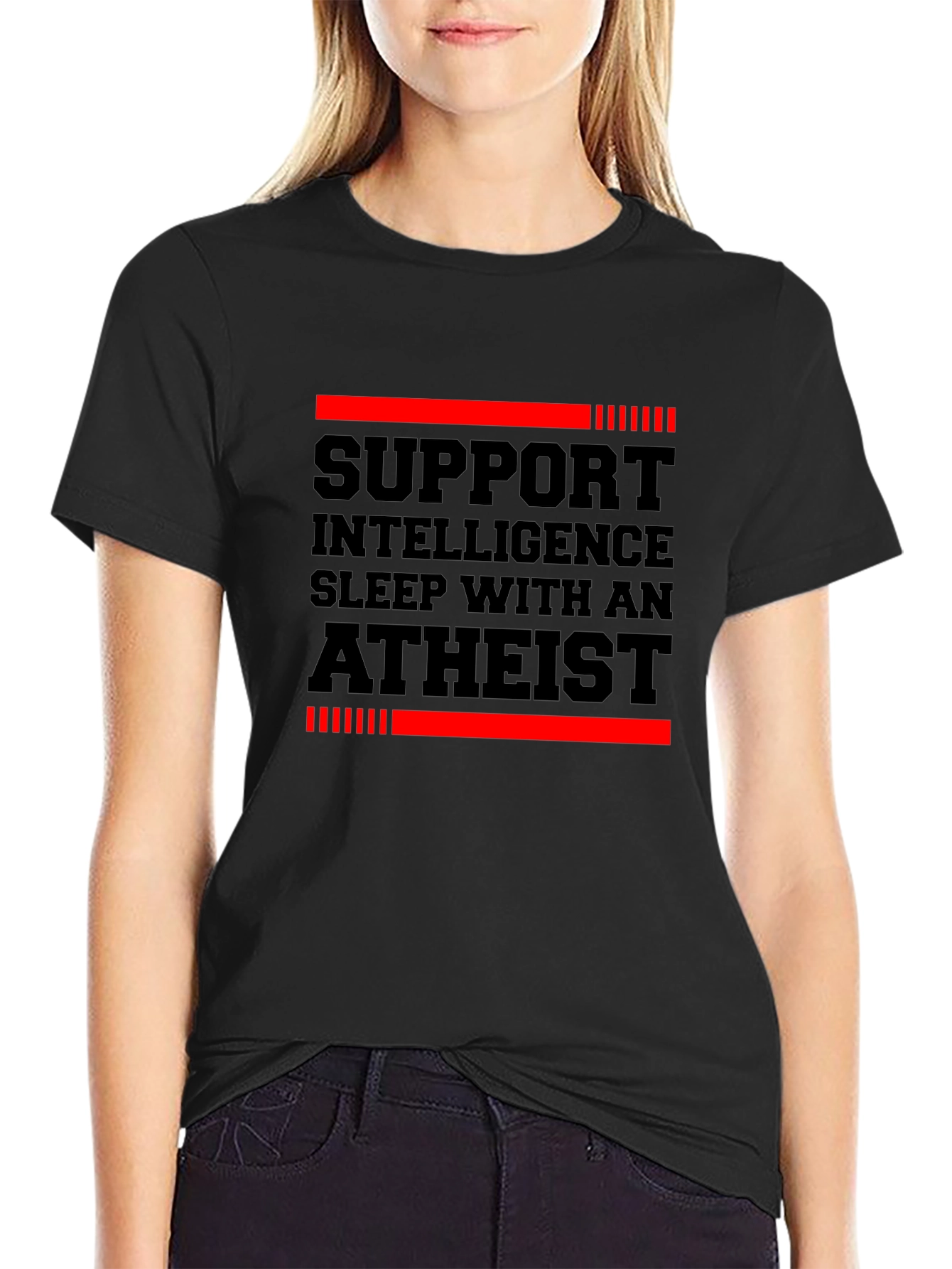 Support Intelligence Sleep with an Atheist T-Shirt