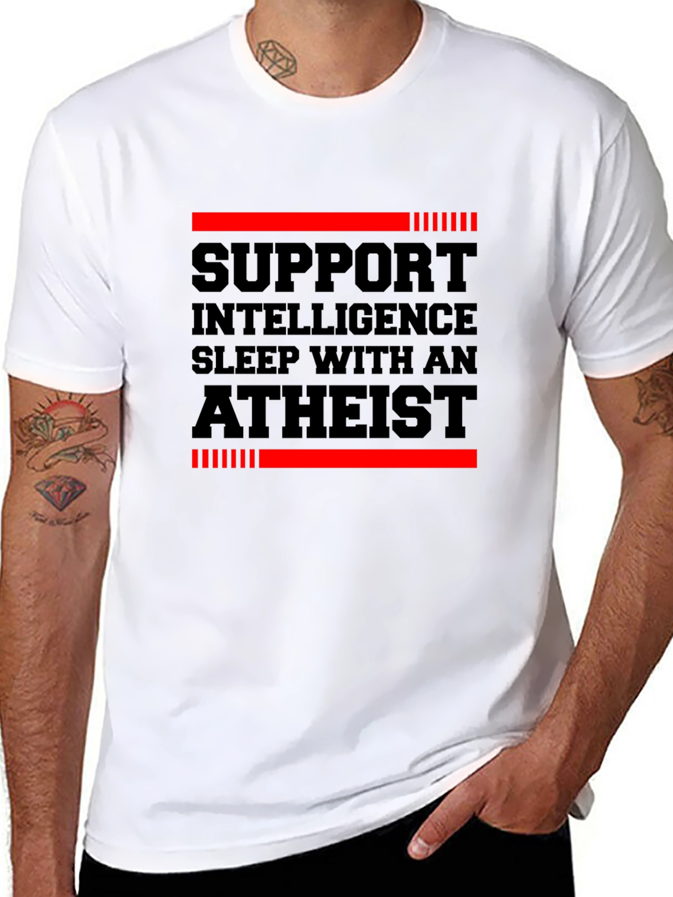 Support Intelligence Sleep with an Atheist T-Shirt