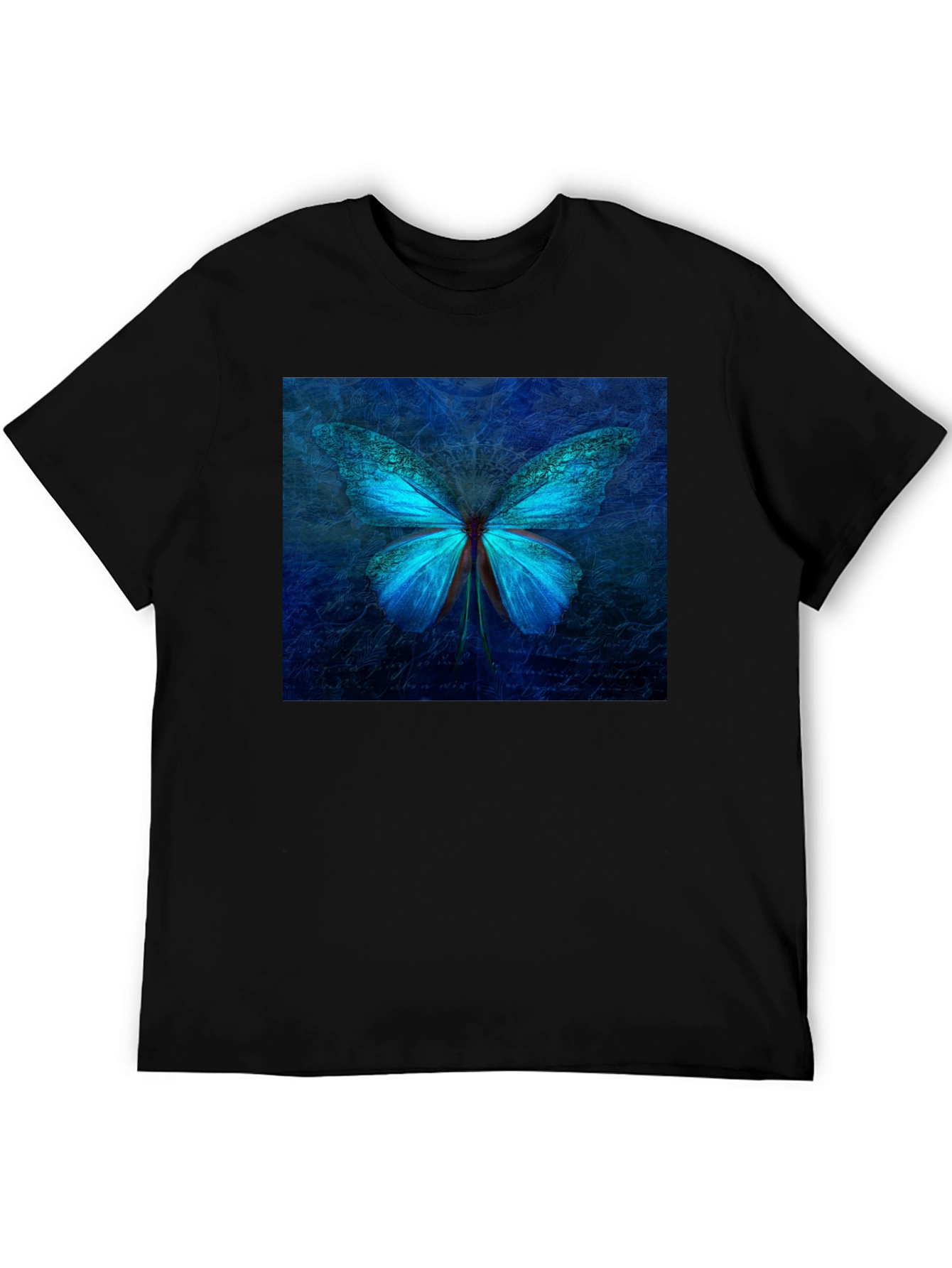 Butterfly Graphic Tee - Stylish Black Cotton T-Shirt