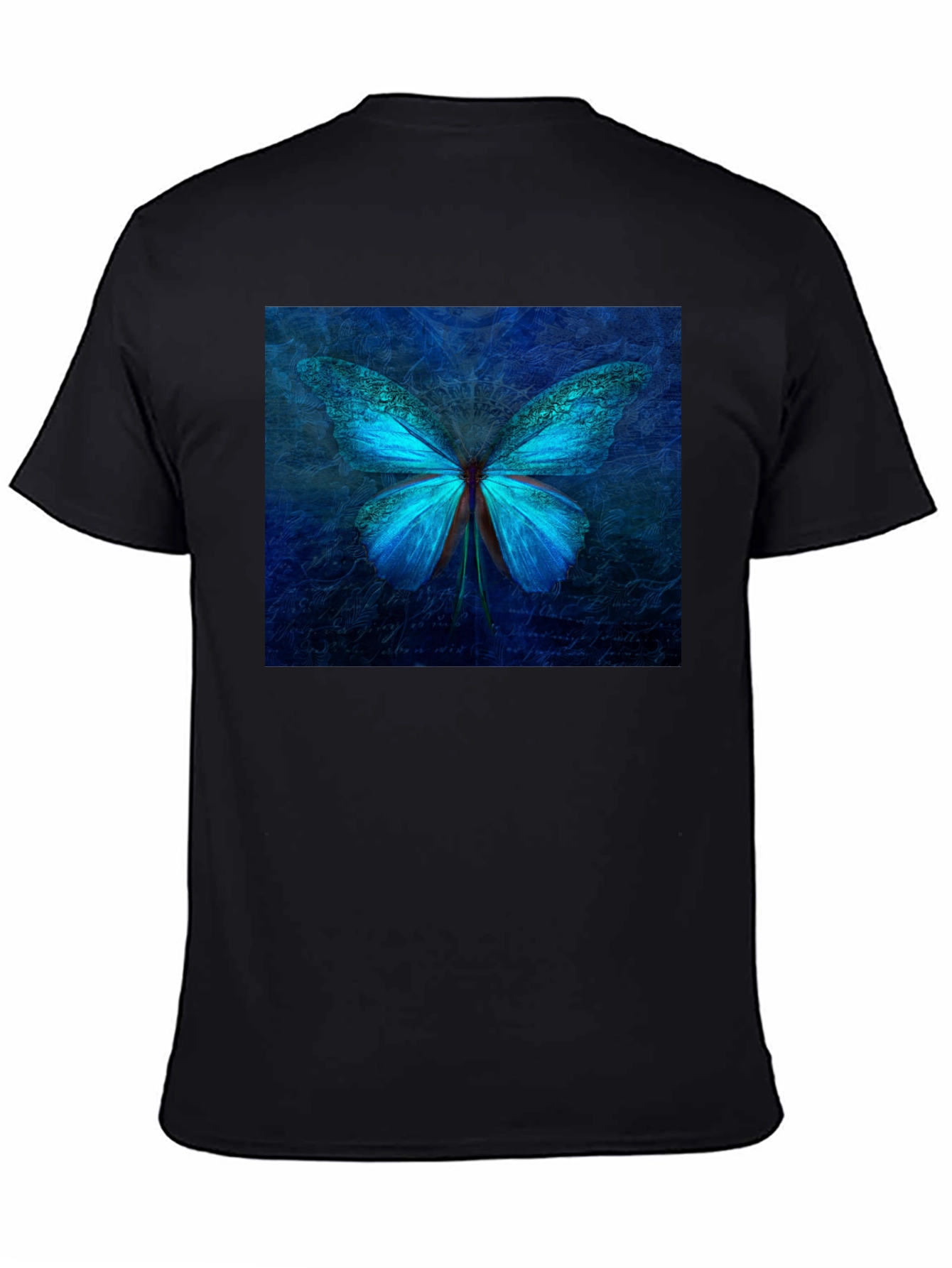 Butterfly Graphic Tee - Stylish Black Cotton T-Shirt