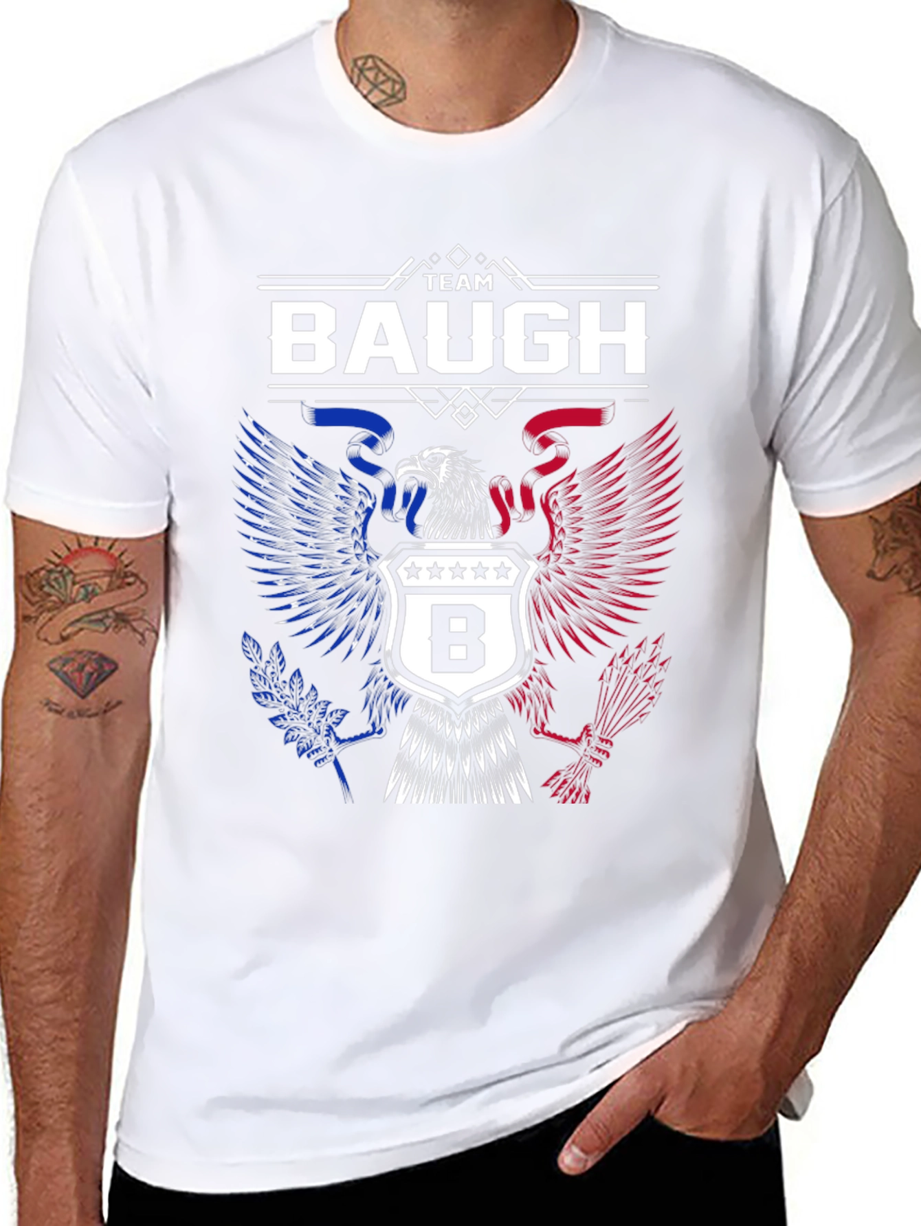 Team Baugh Patriotic Eagle Crest T-Shirt