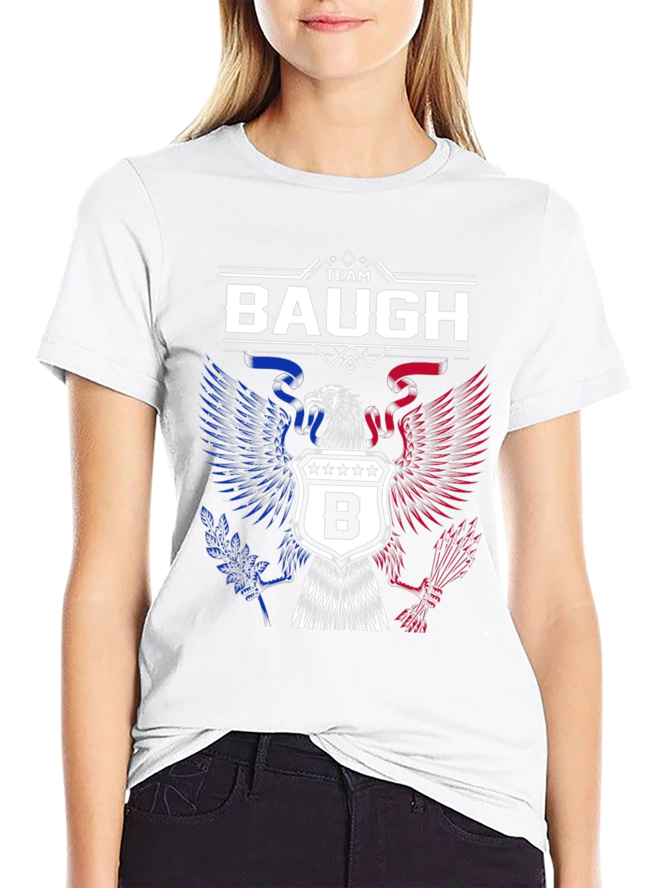 Team Baugh Patriotic Eagle Crest T-Shirt