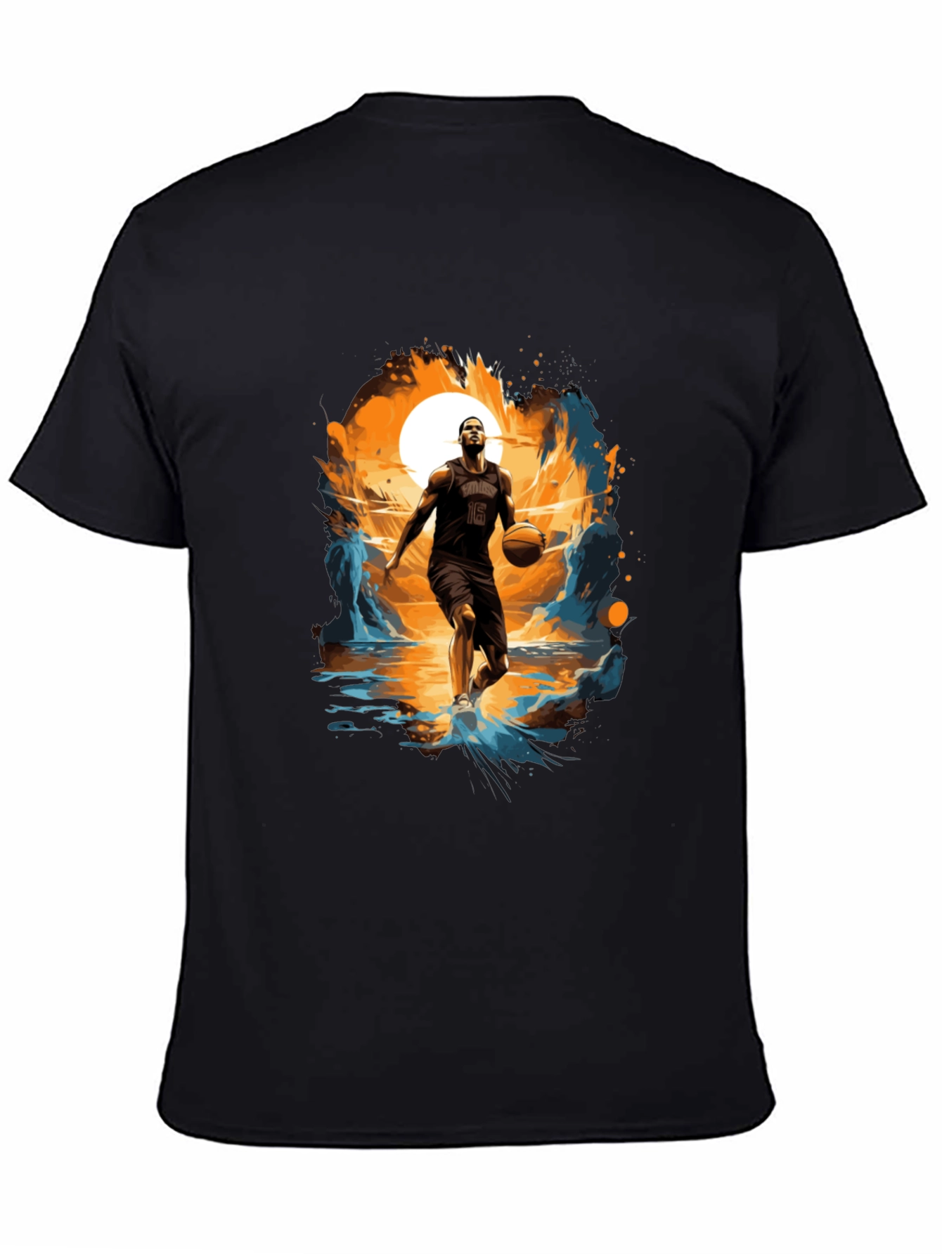 Basketball Player Graphic Print Tee