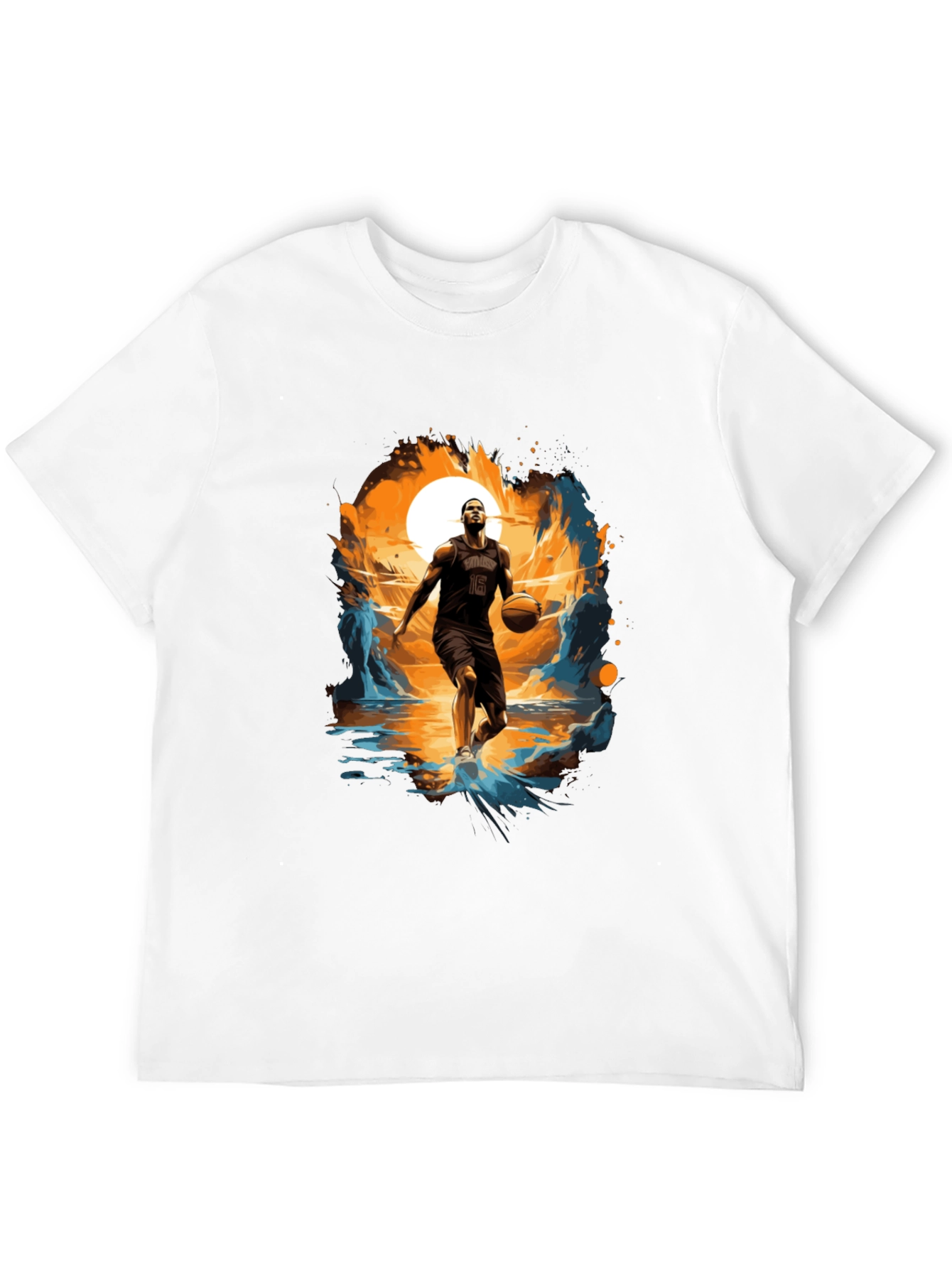 Basketball Player Graphic Print Tee