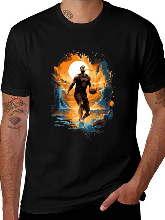 Basketball Player Graphic Print Tee