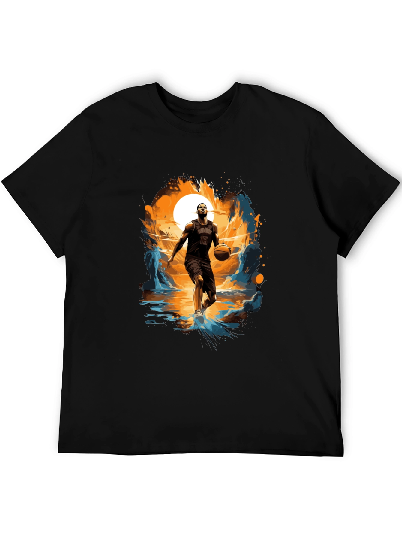 Basketball Player Graphic Print Tee