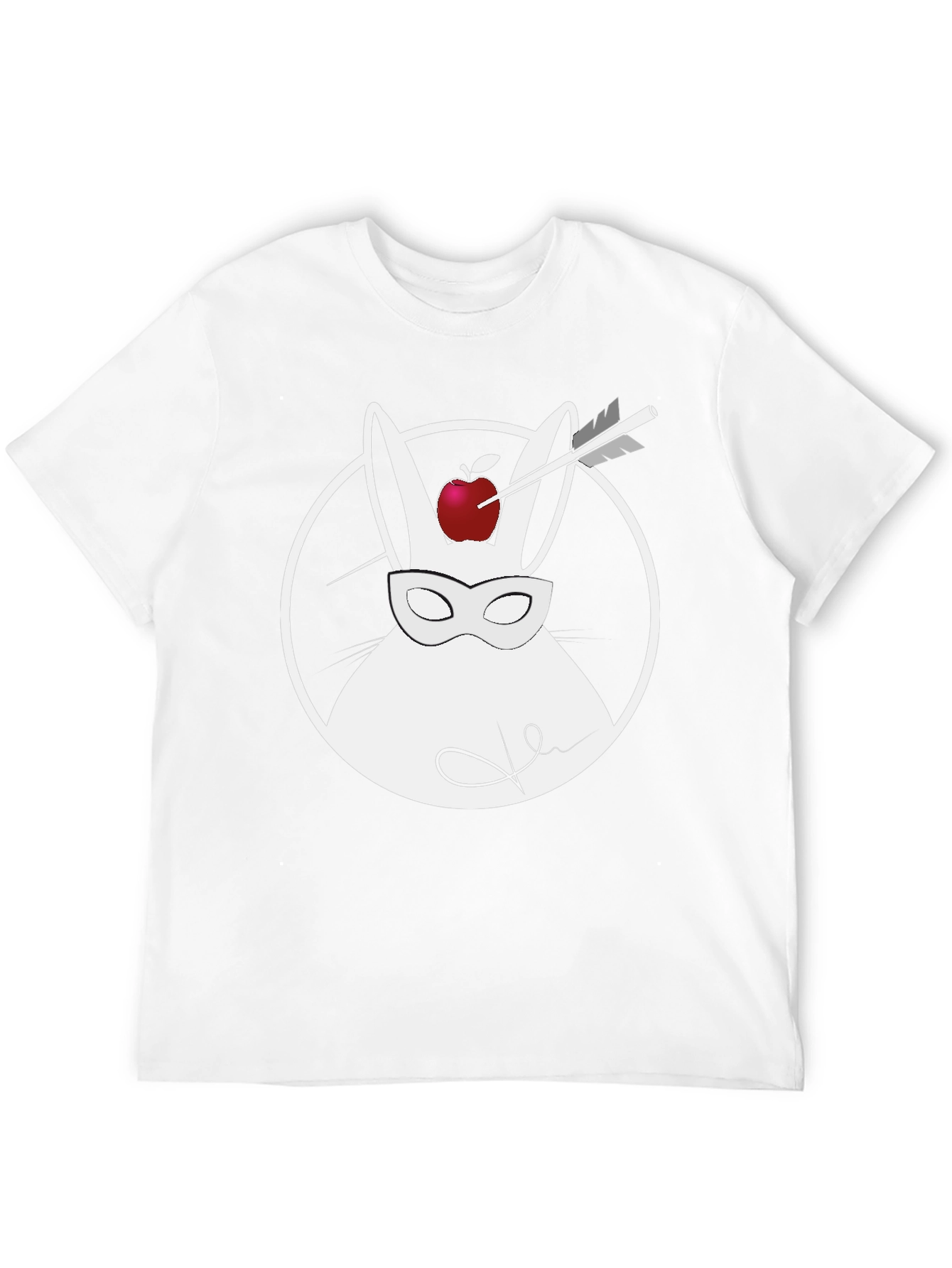 Rabbit Archer Graphic Tee - Black Cotton Shirt
