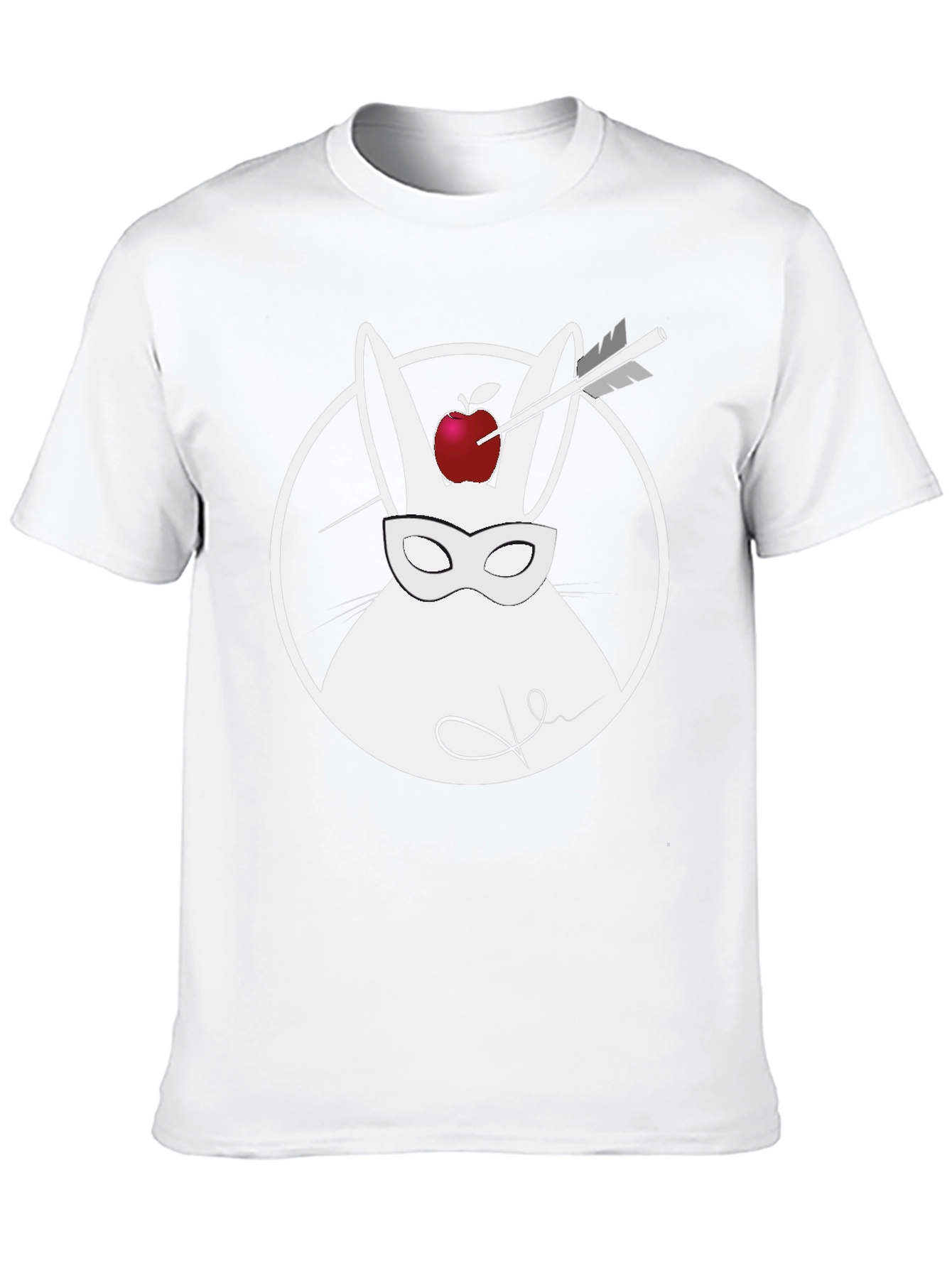 Rabbit Archer Graphic Tee - Black Cotton Shirt