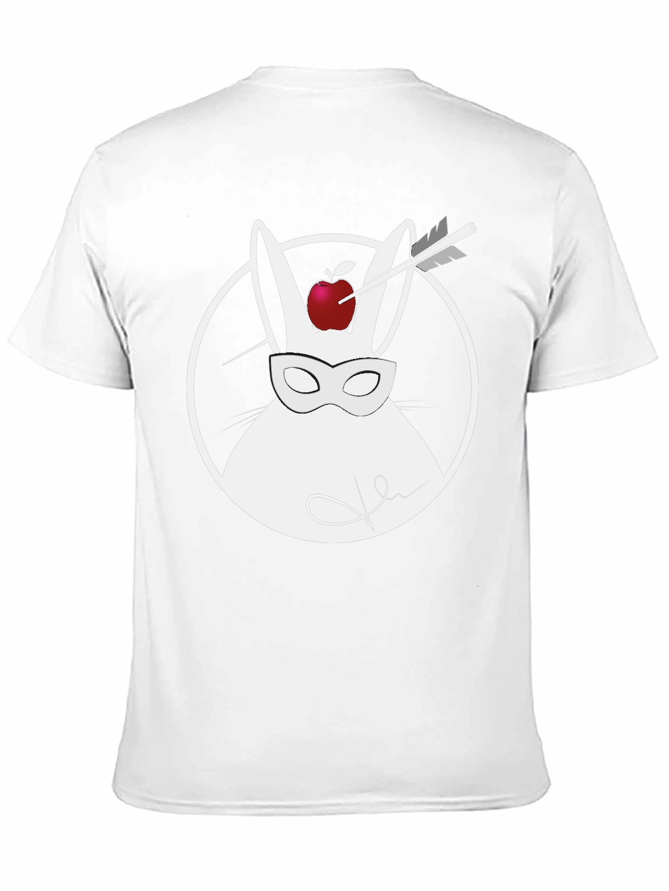 Rabbit Archer Graphic Tee - Black Cotton Shirt