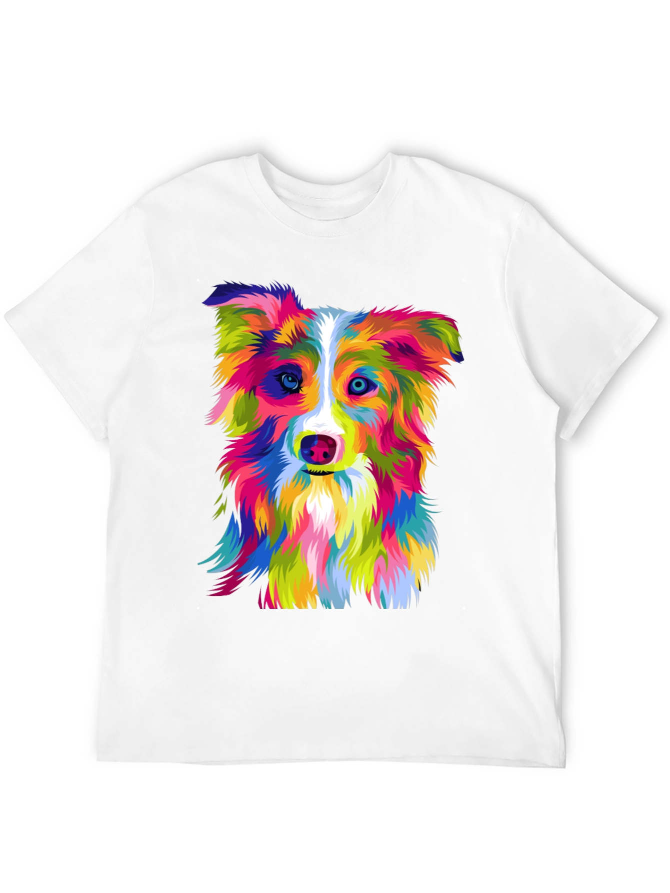 Colorful Dog Graphic T-Shirt