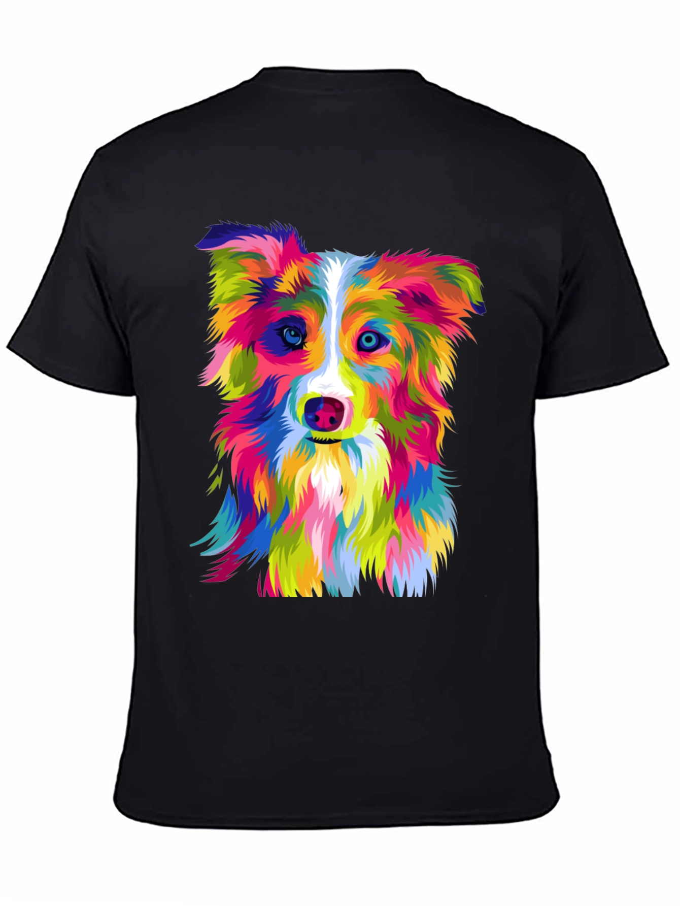 Colorful Dog Graphic T-Shirt
