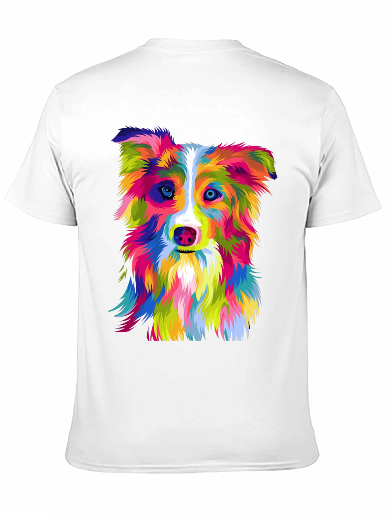 Colorful Dog Graphic T-Shirt