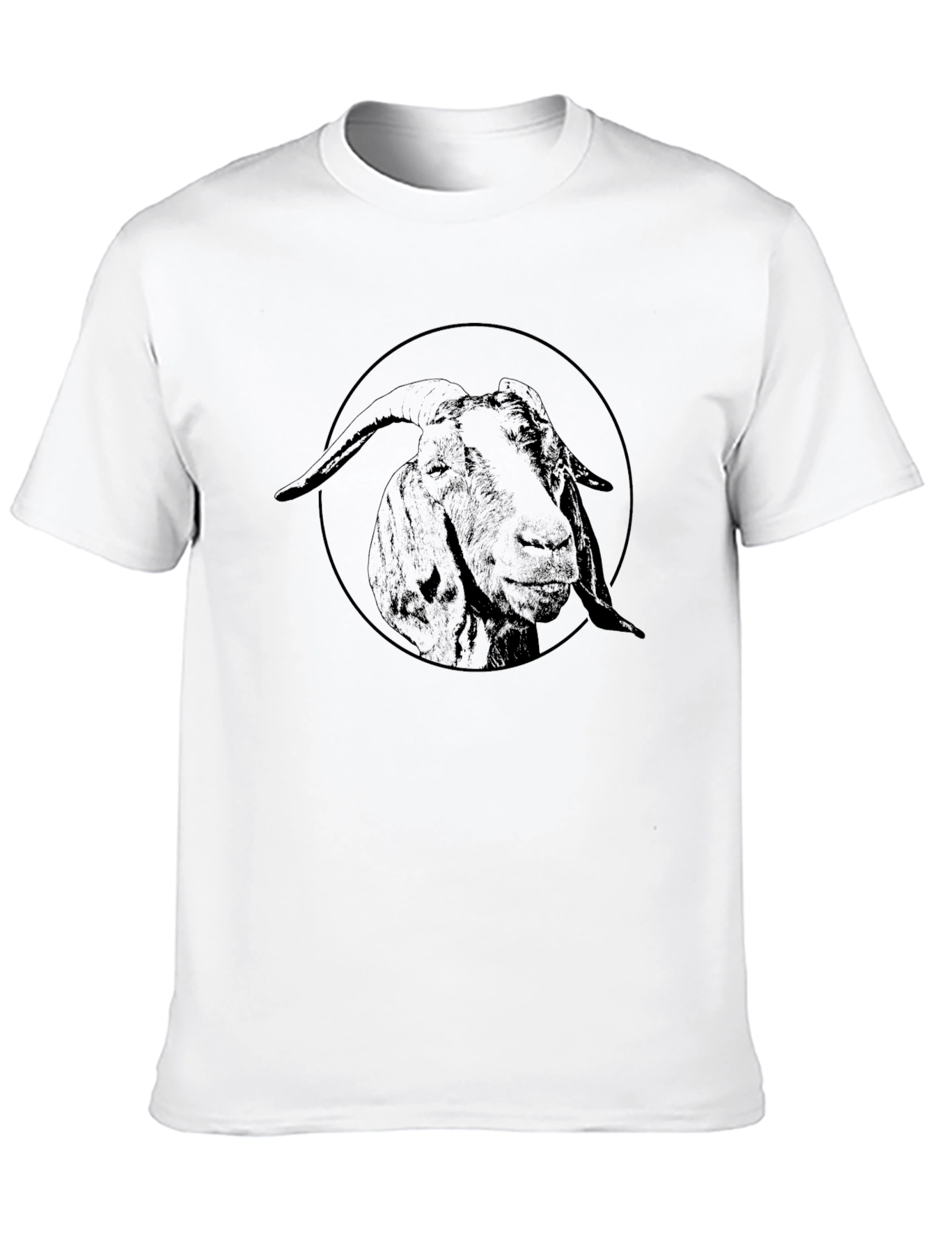 Goat Graphic Tee - Black Crew Neck T-Shirt