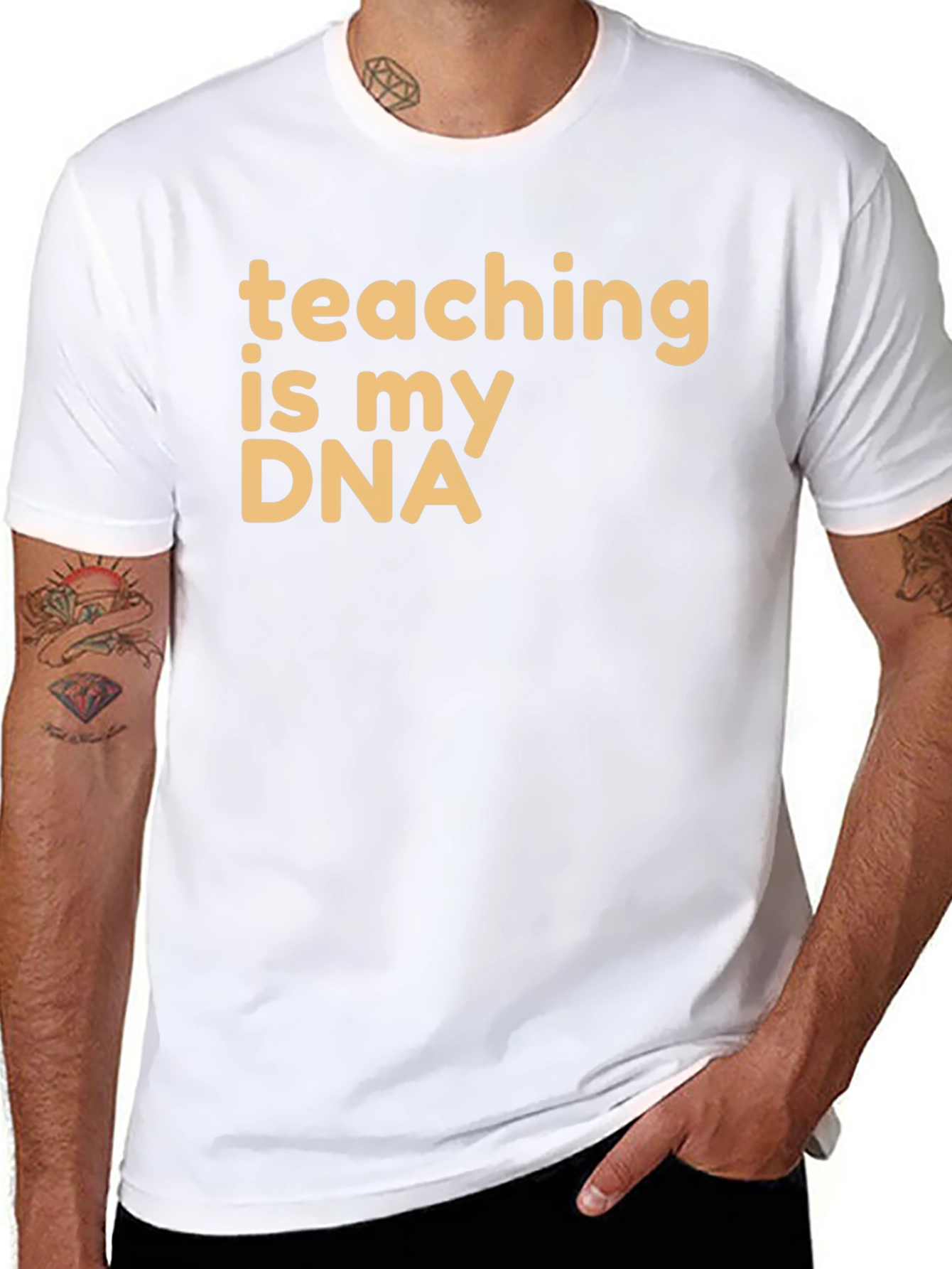 Teaching is My DNA T-Shirt - Black Cotton