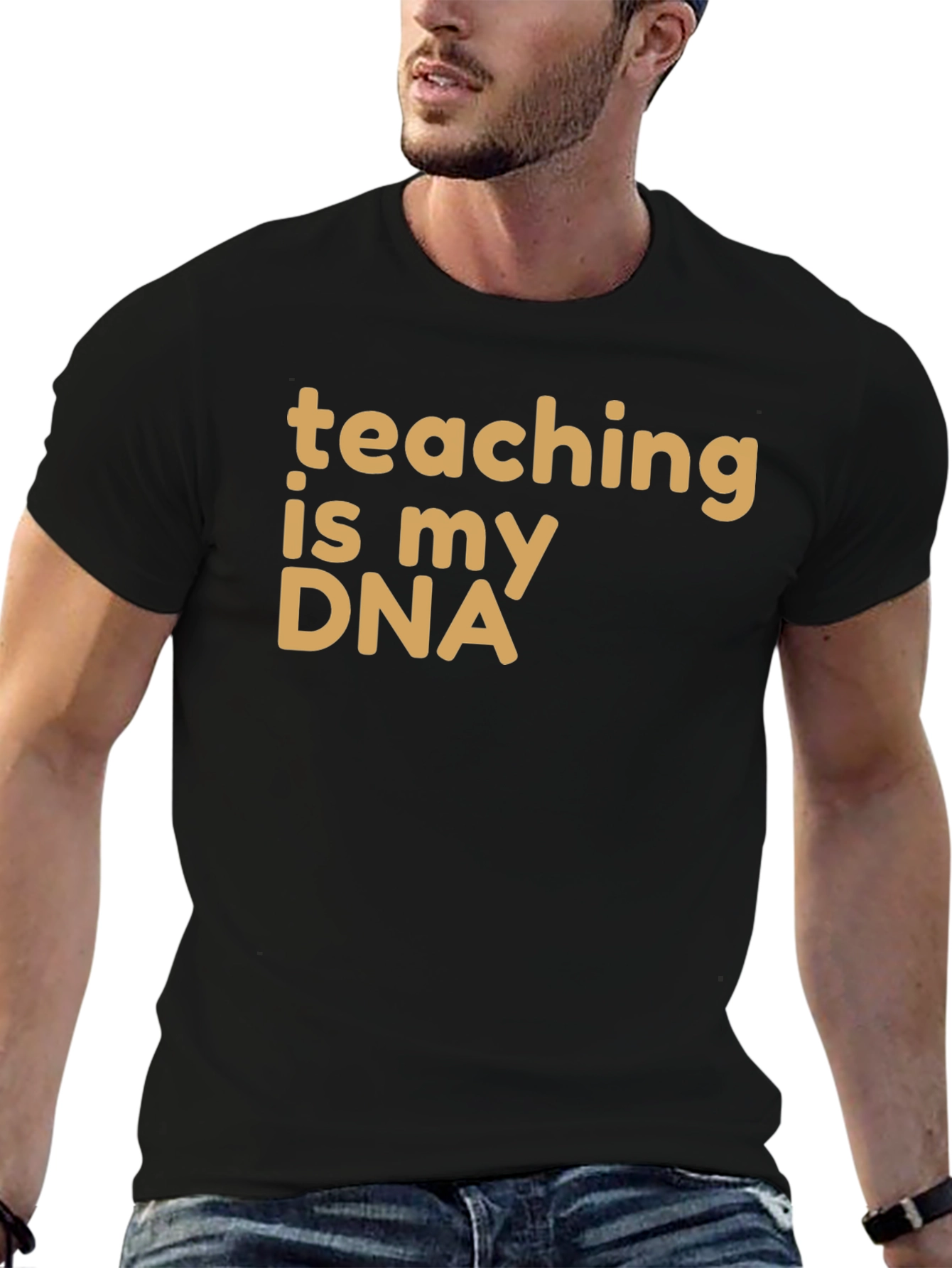 Teaching is My DNA T-Shirt - Black Cotton