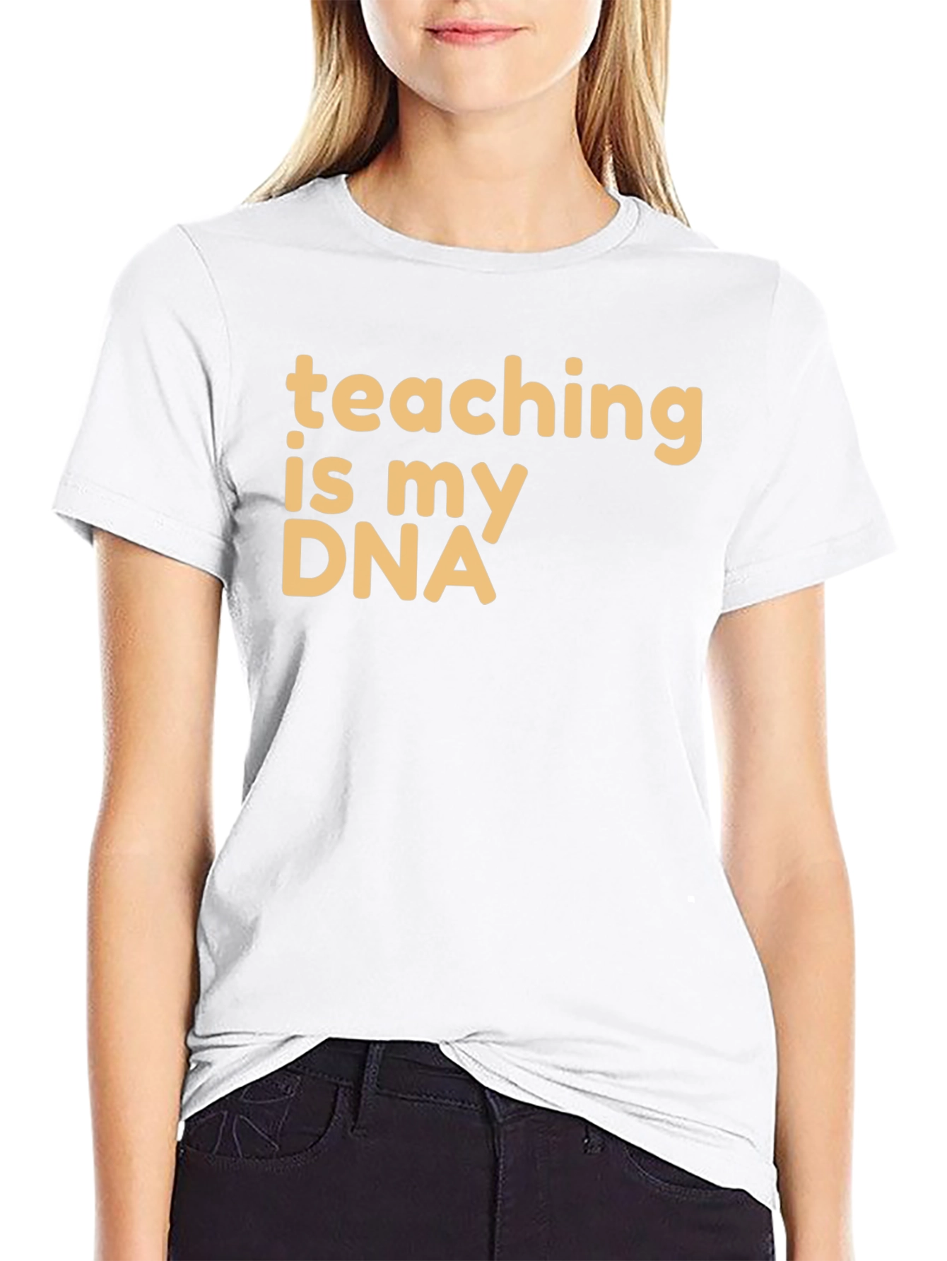 Teaching is My DNA T-Shirt - Black Cotton