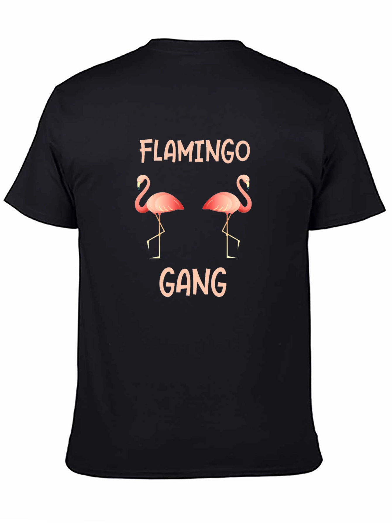 Flamingo Gang Black T-Shirt - Fun Graphic Tee