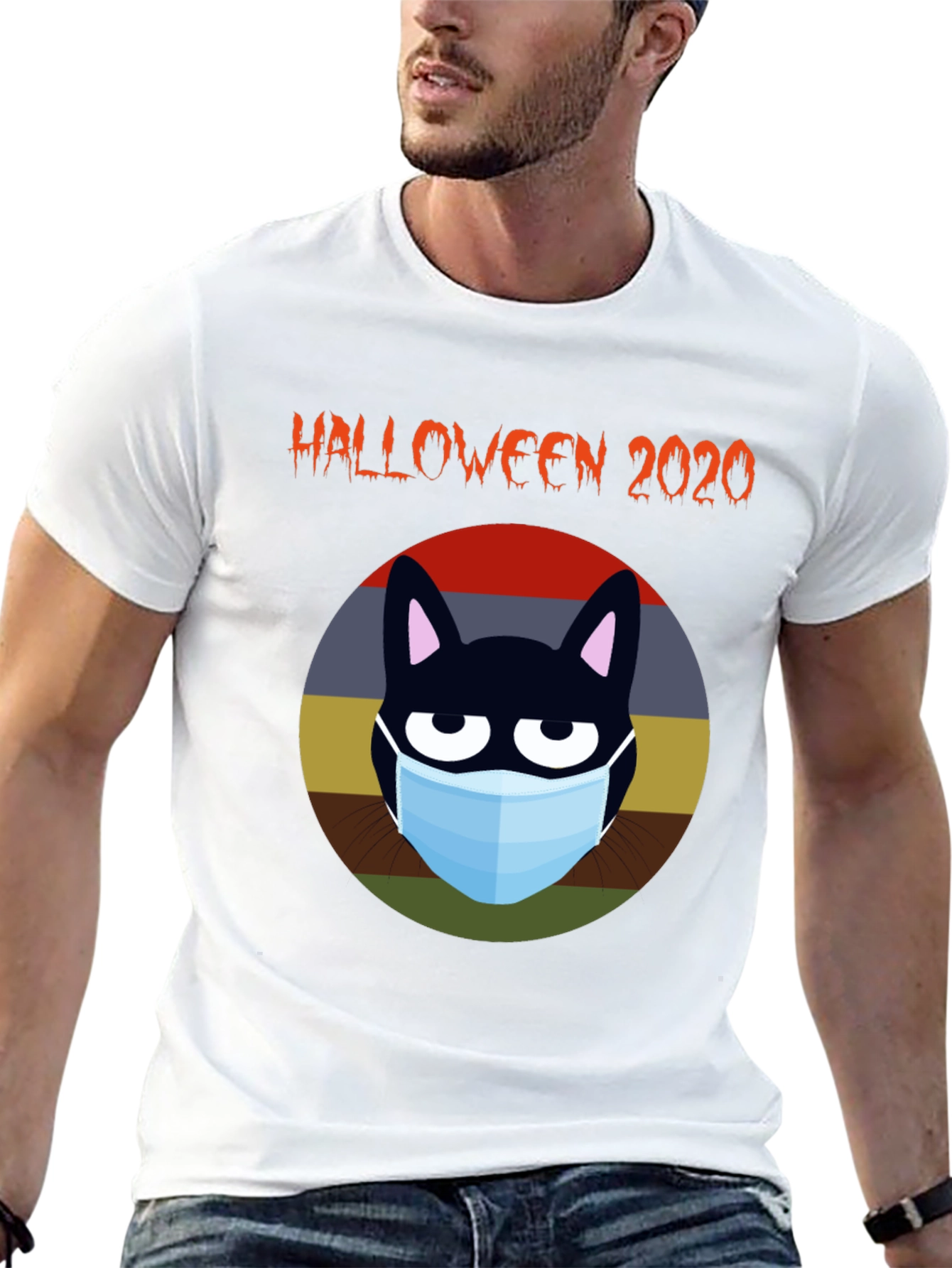 Halloween 2020 Masked Cat T-Shirt