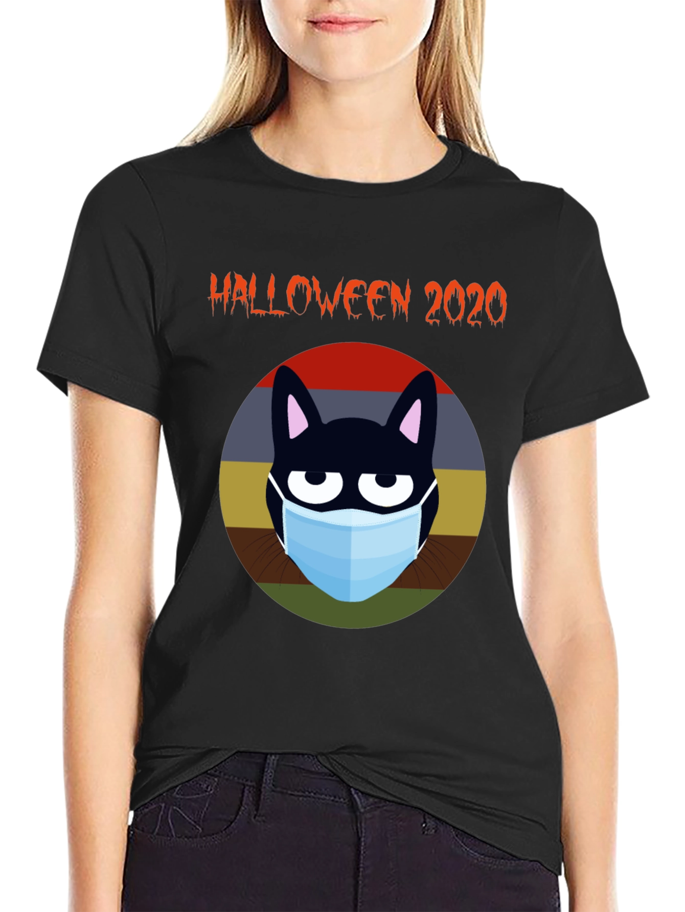Halloween 2020 Masked Cat T-Shirt