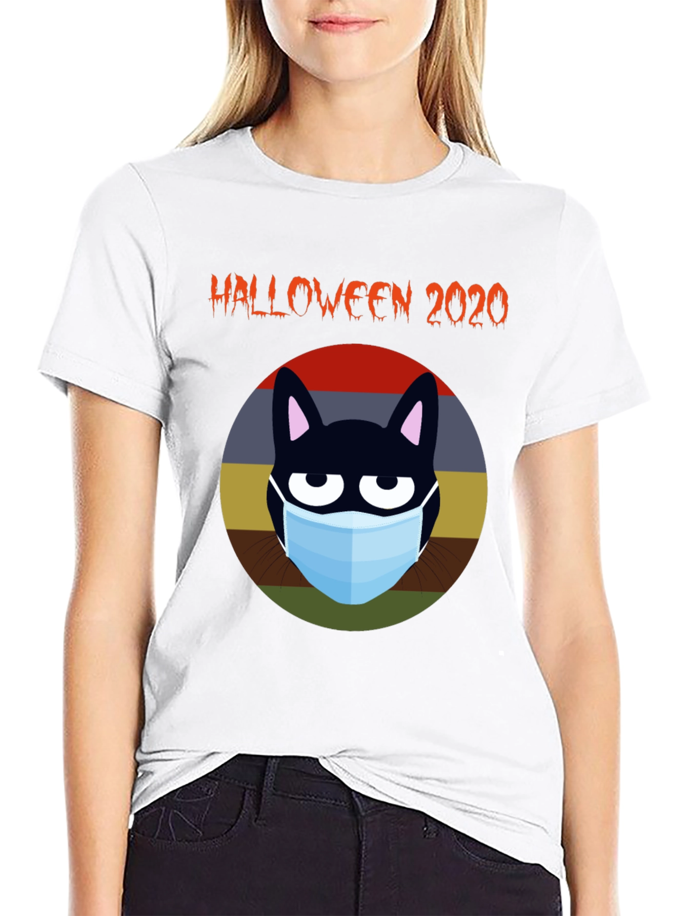 Halloween 2020 Masked Cat T-Shirt