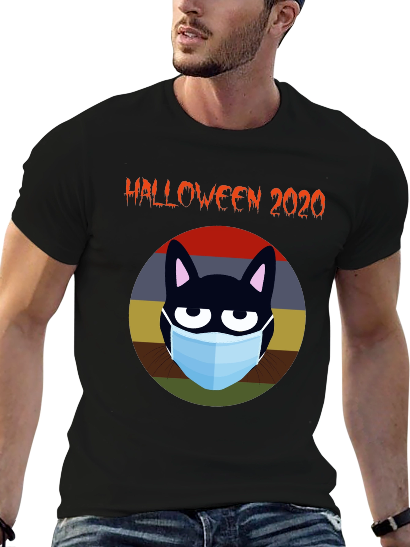 Halloween 2020 Masked Cat T-Shirt