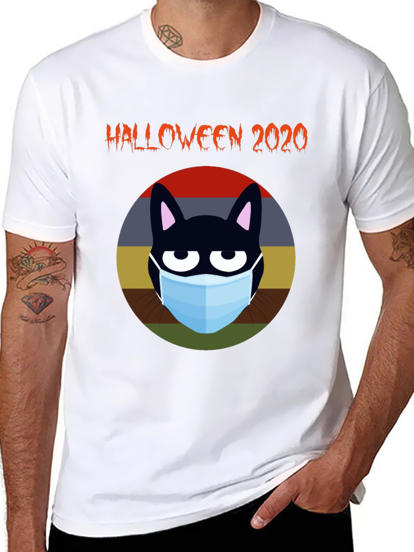 Halloween 2020 Masked Cat T-Shirt