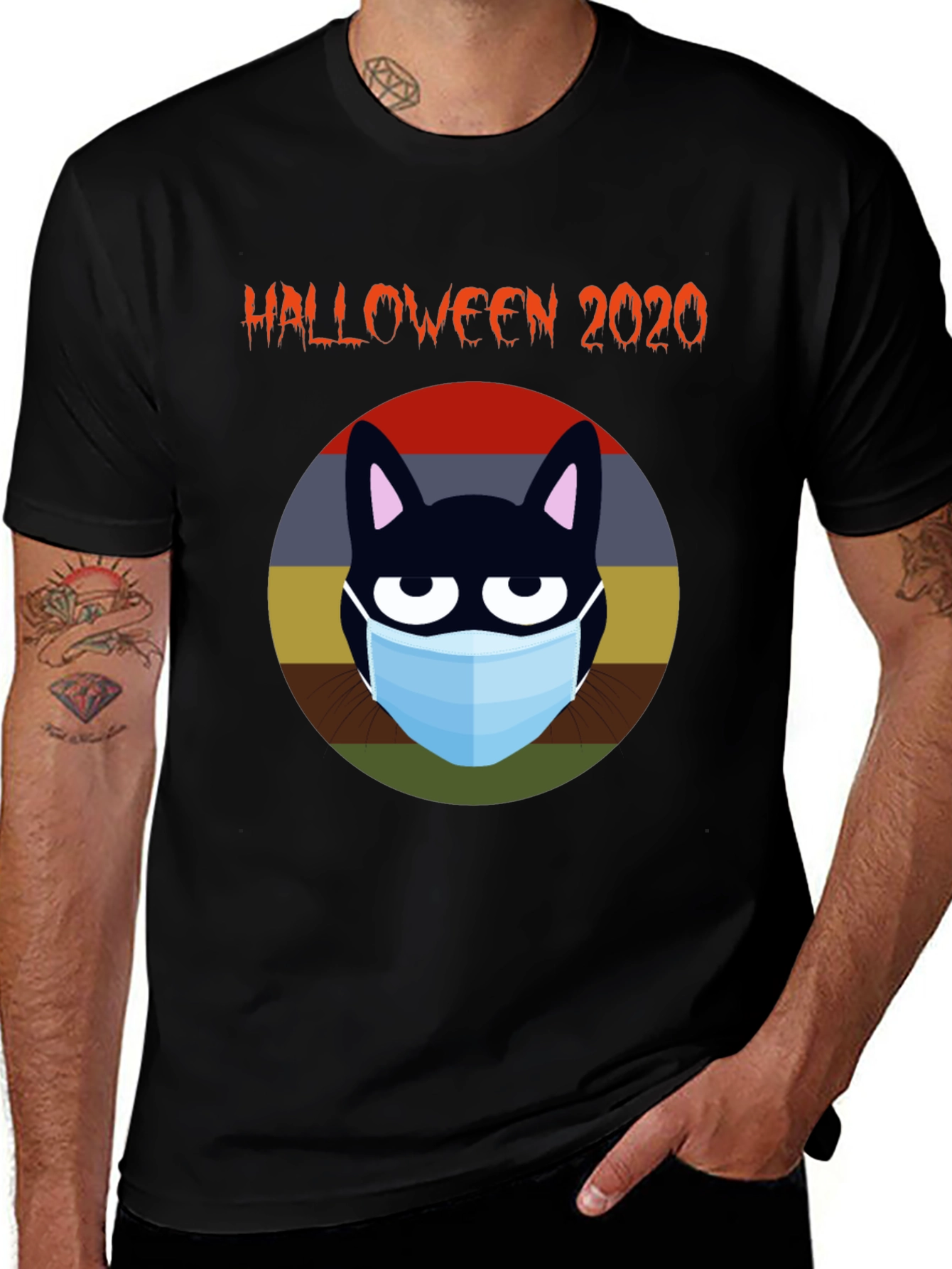 Halloween 2020 Masked Cat T-Shirt
