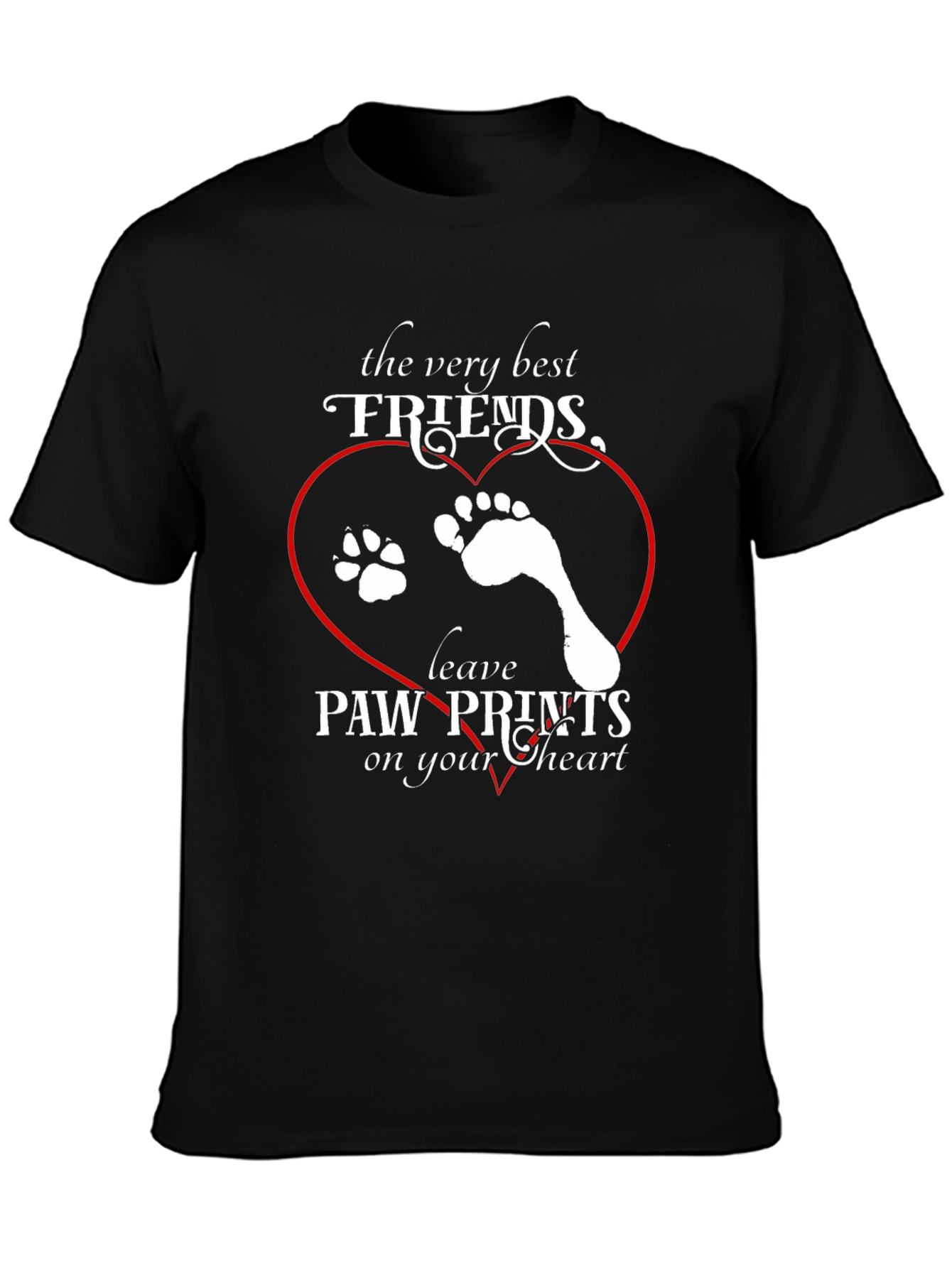 Paw Prints Heart T-Shirt - Best Friends Tee