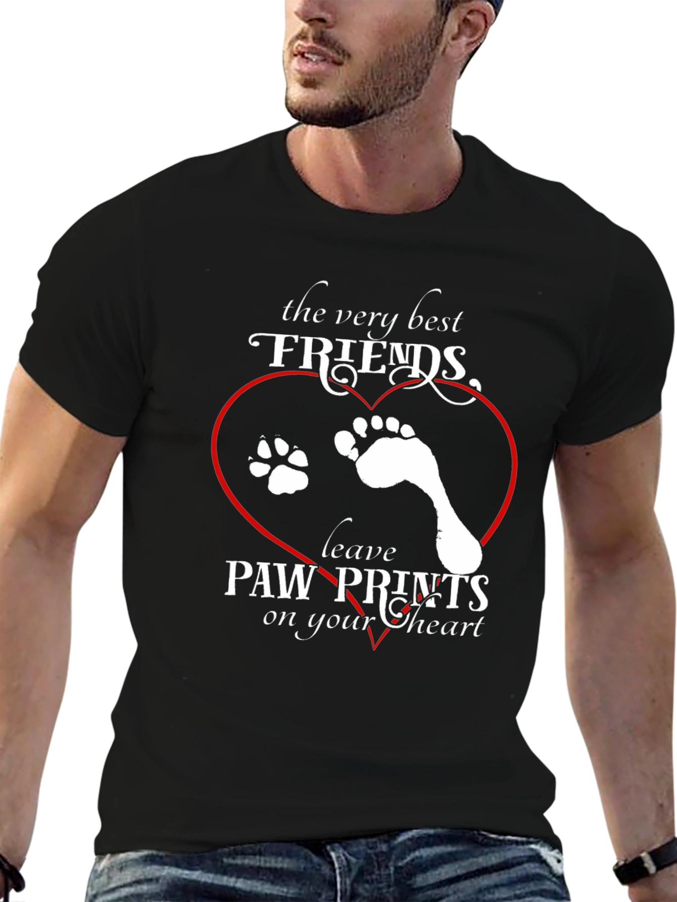 Paw Prints Heart T-Shirt - Best Friends Tee
