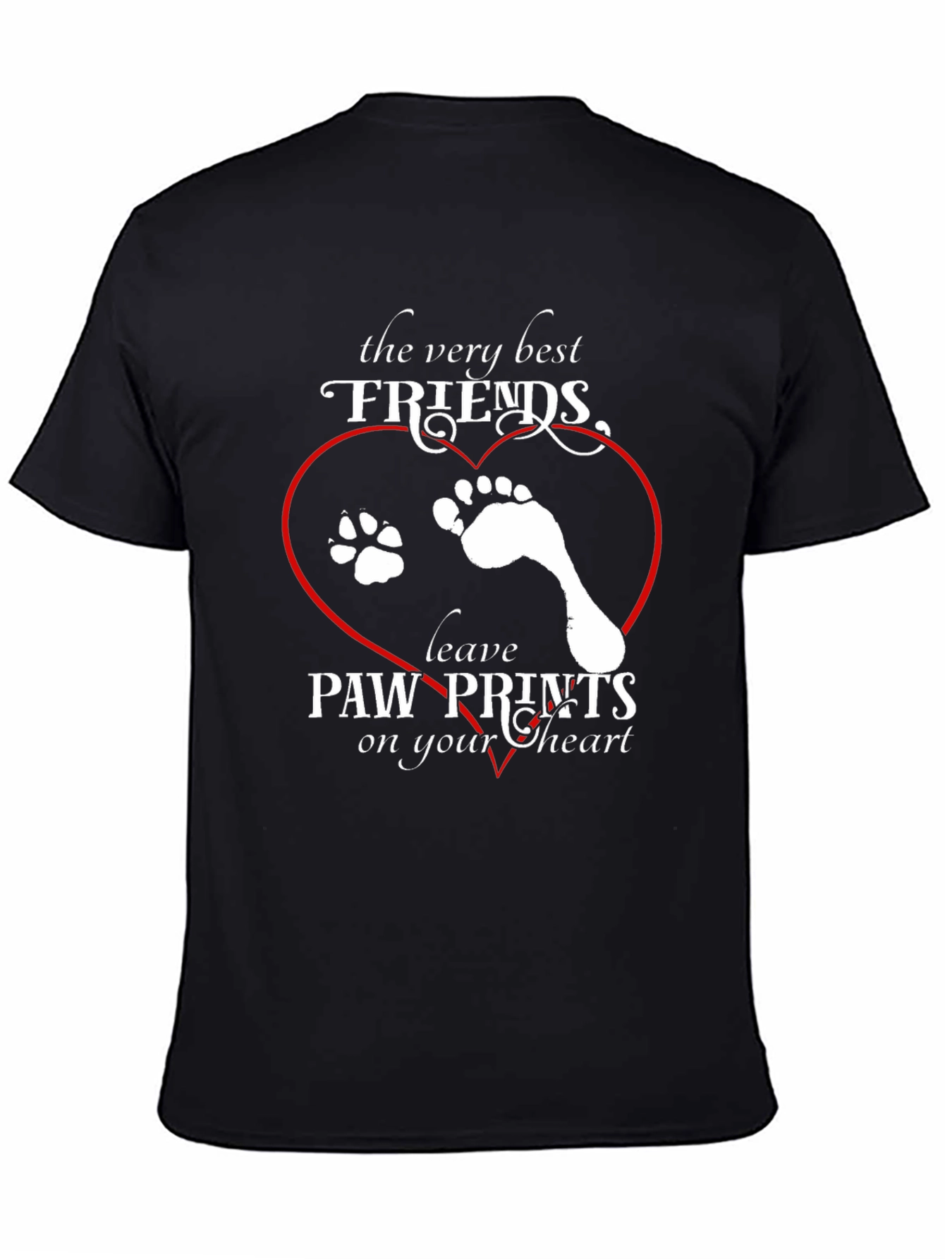 Paw Prints Heart T-Shirt - Best Friends Tee