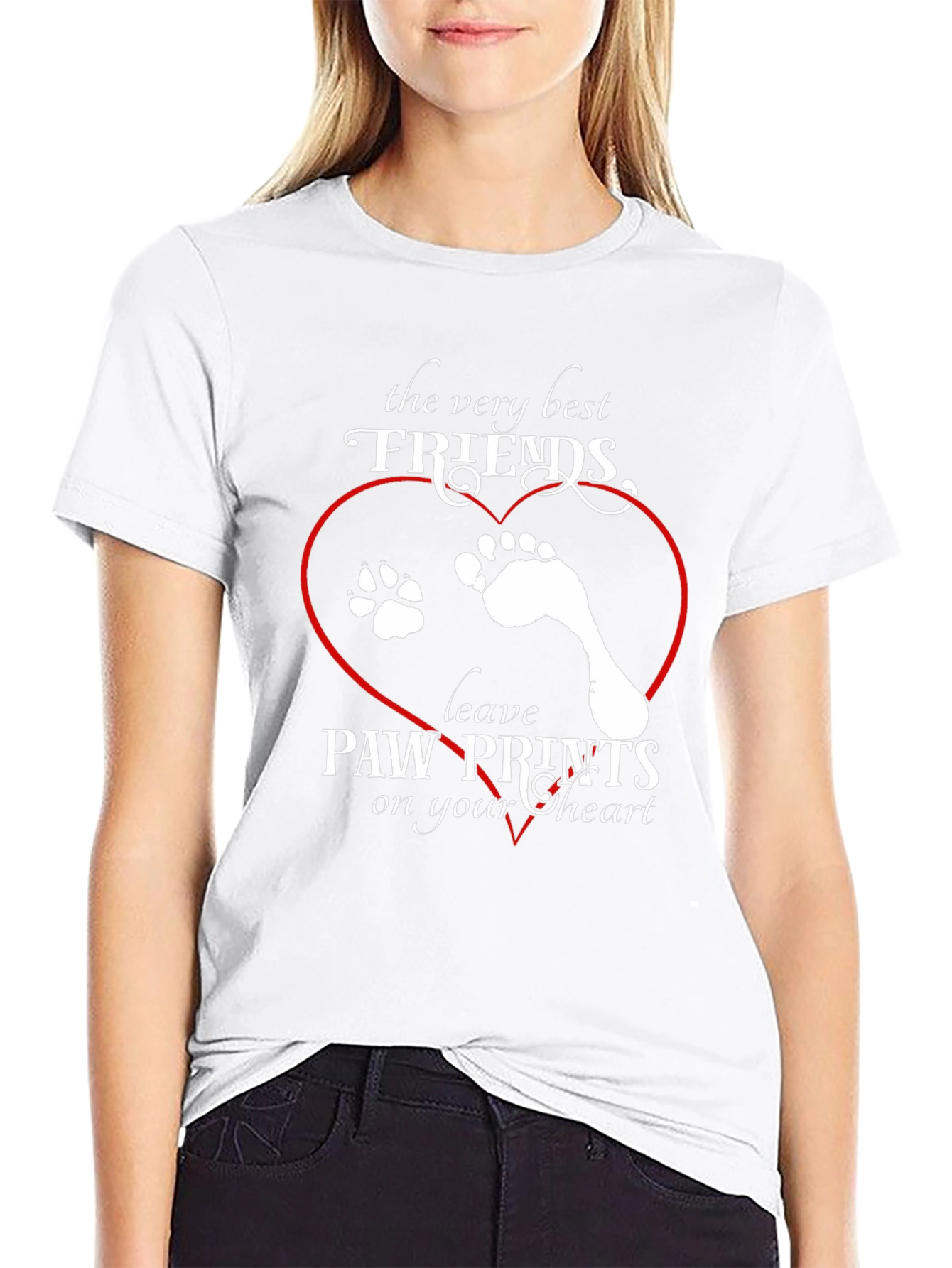 Paw Prints Heart T-Shirt - Best Friends Tee