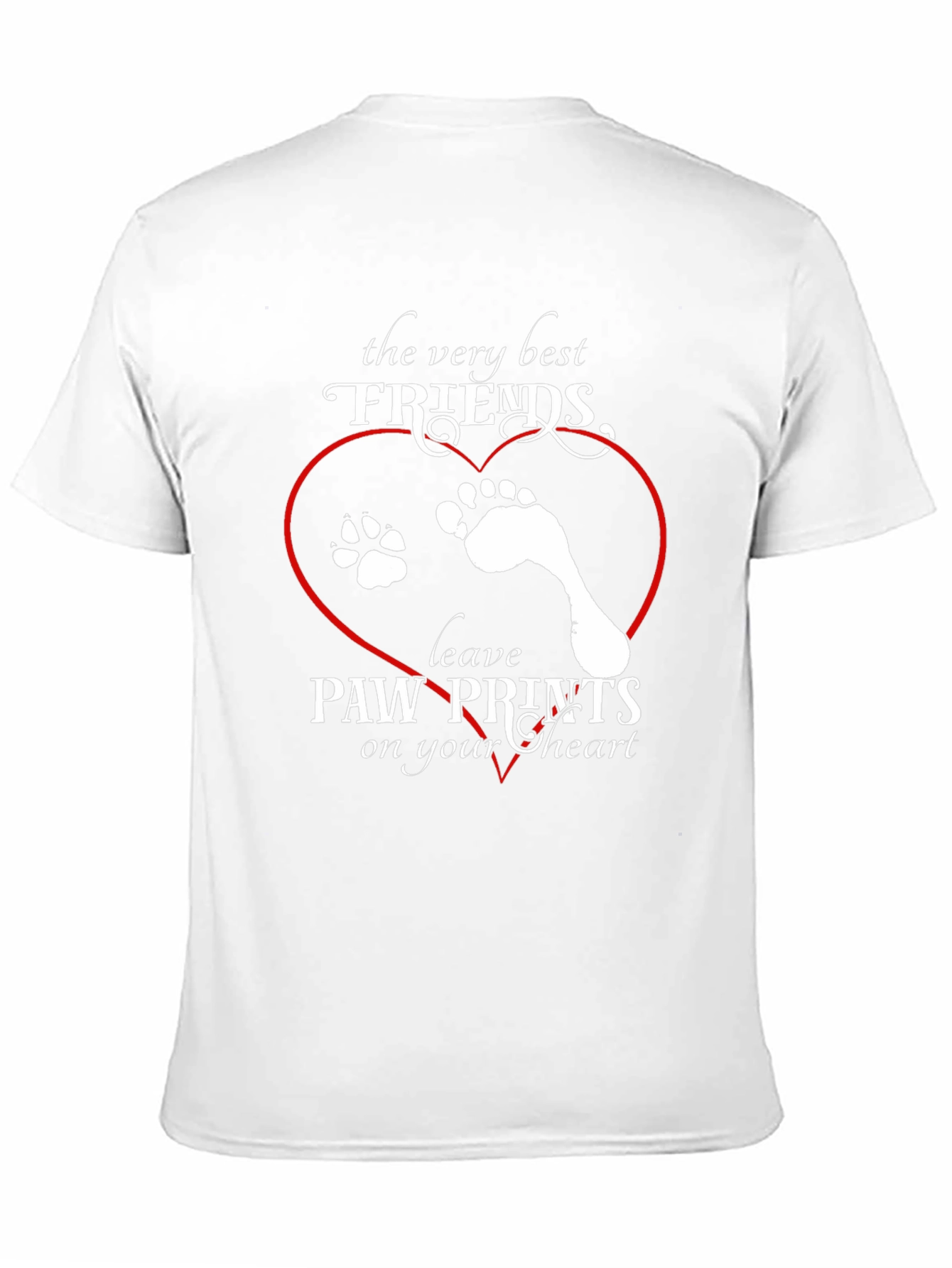 Paw Prints Heart T-Shirt - Best Friends Tee