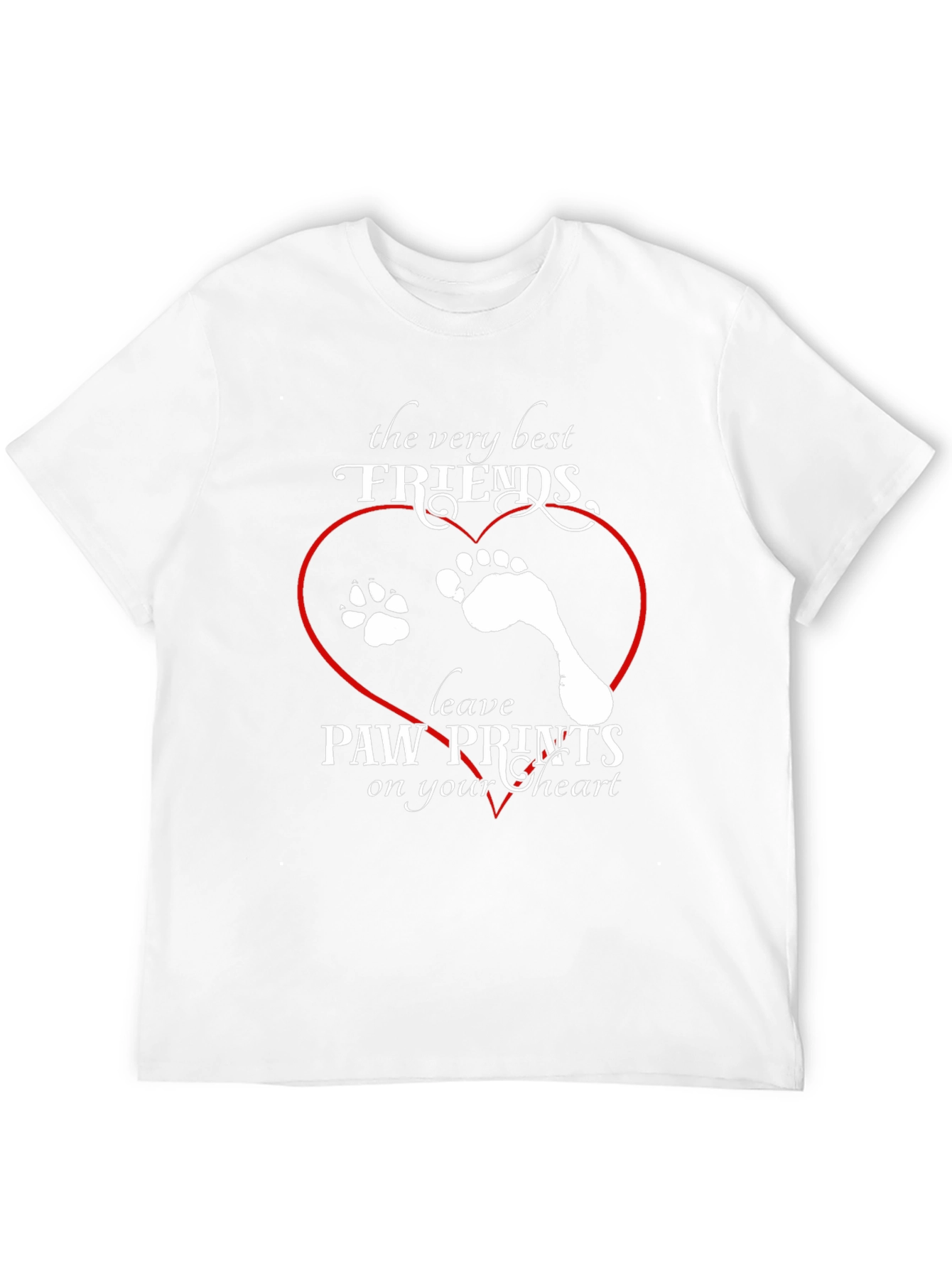 Paw Prints Heart T-Shirt - Best Friends Tee