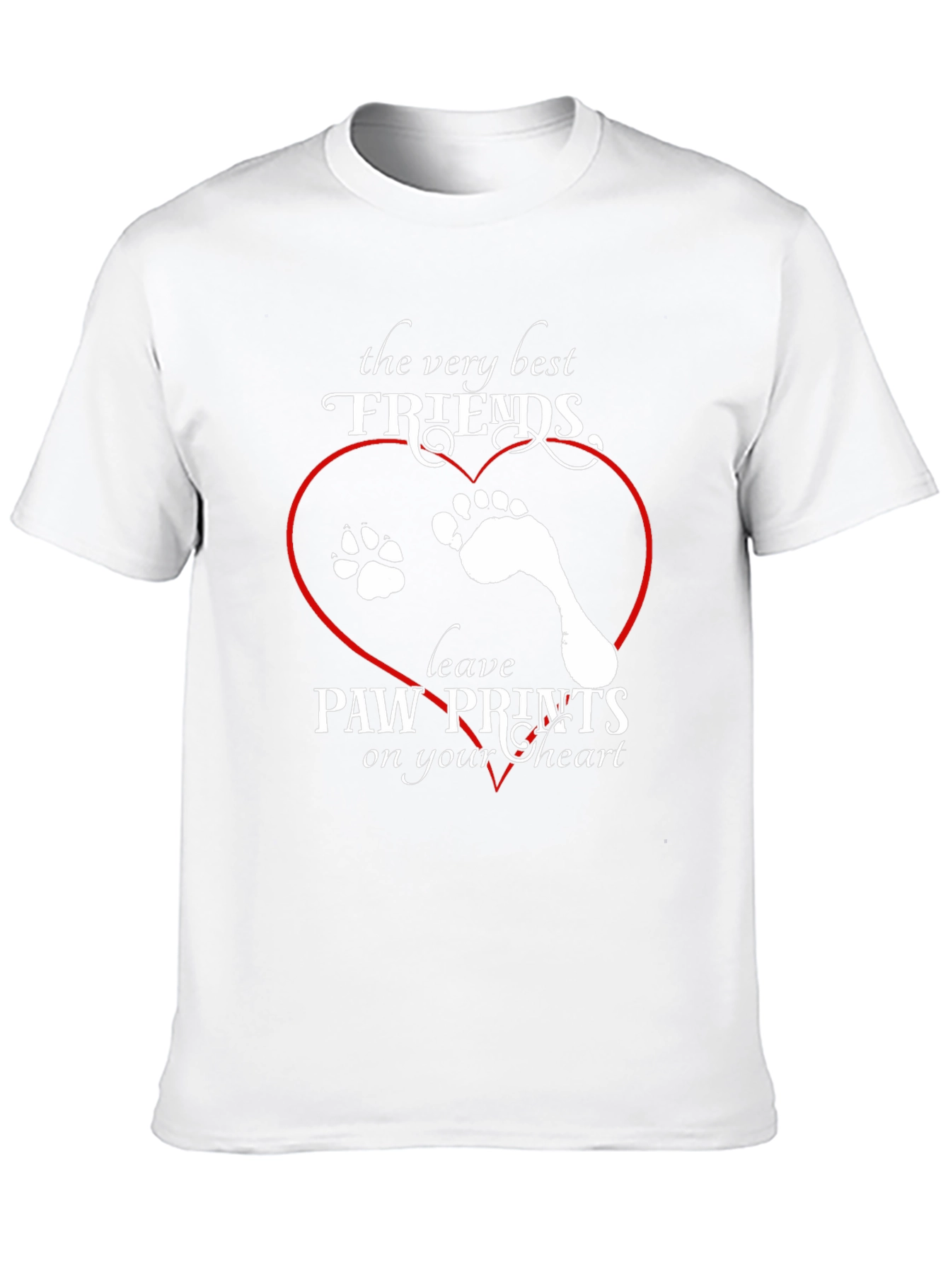 Paw Prints Heart T-Shirt - Best Friends Tee