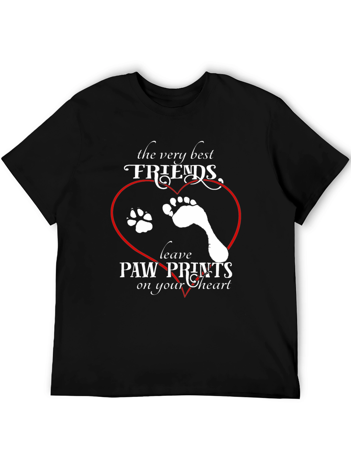 Paw Prints Heart T-Shirt - Best Friends Tee