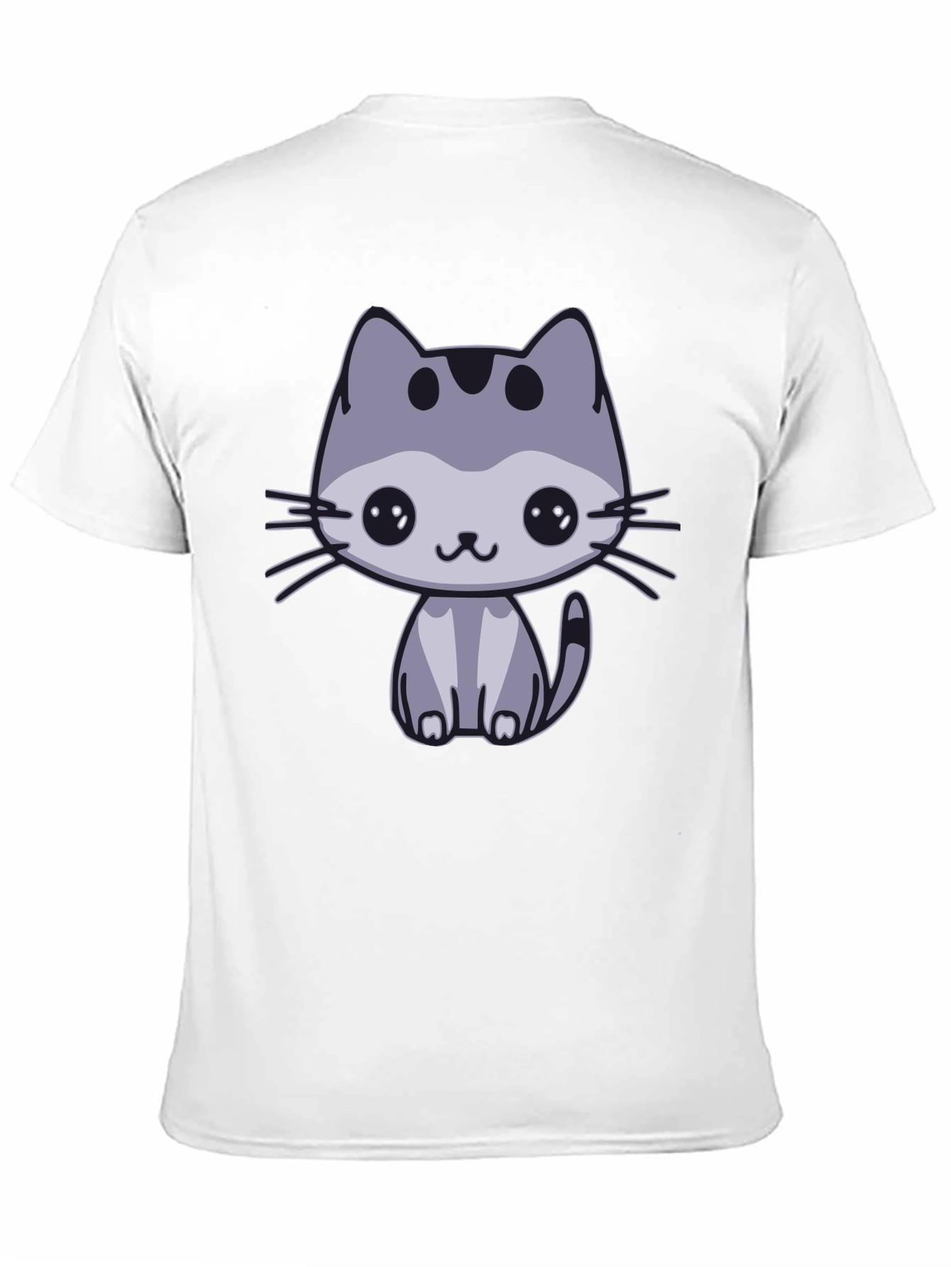 Cute Cat Graphic Black T-Shirt