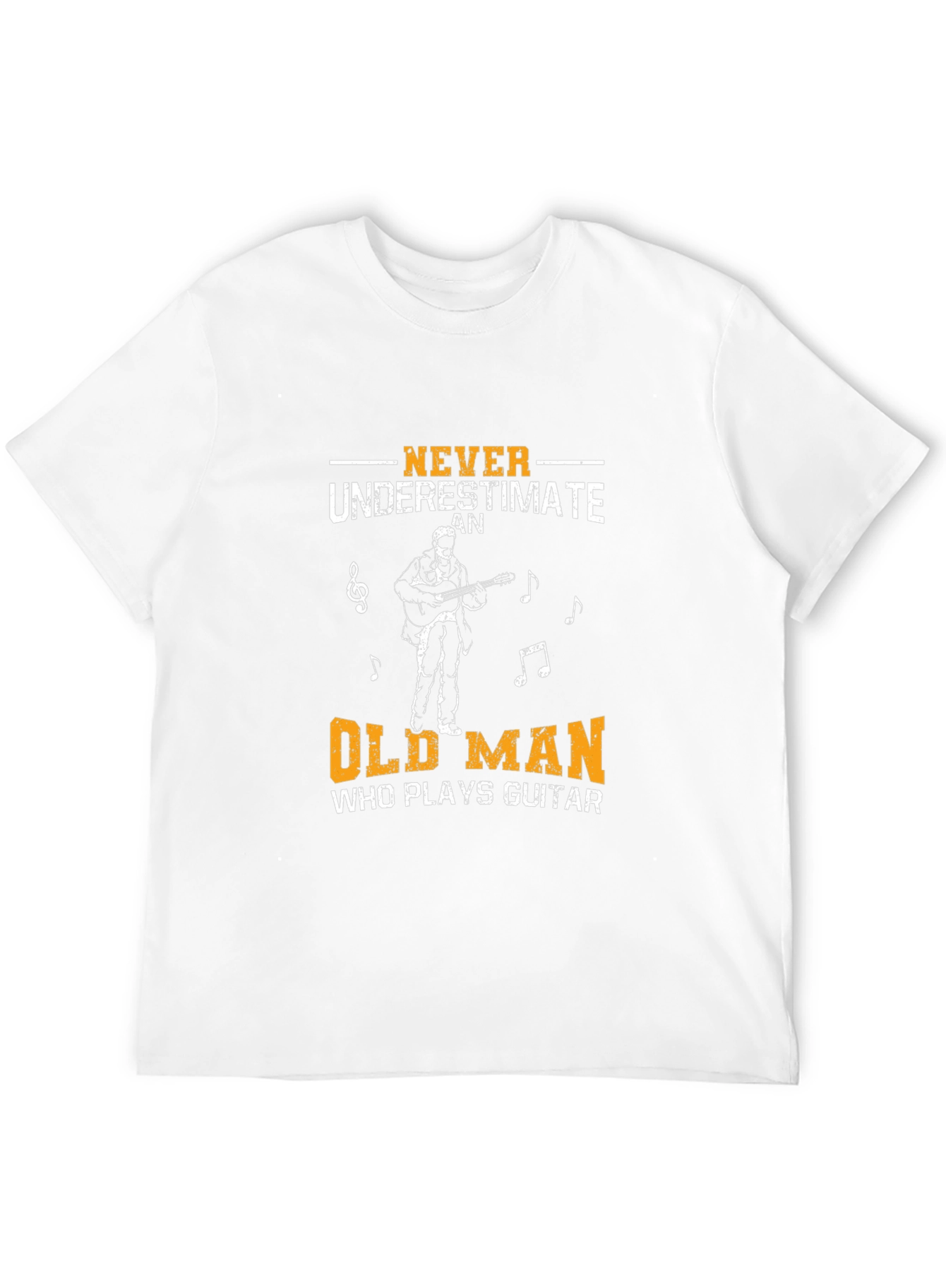 Never Underestimate Old Man Guitar T-Shirt