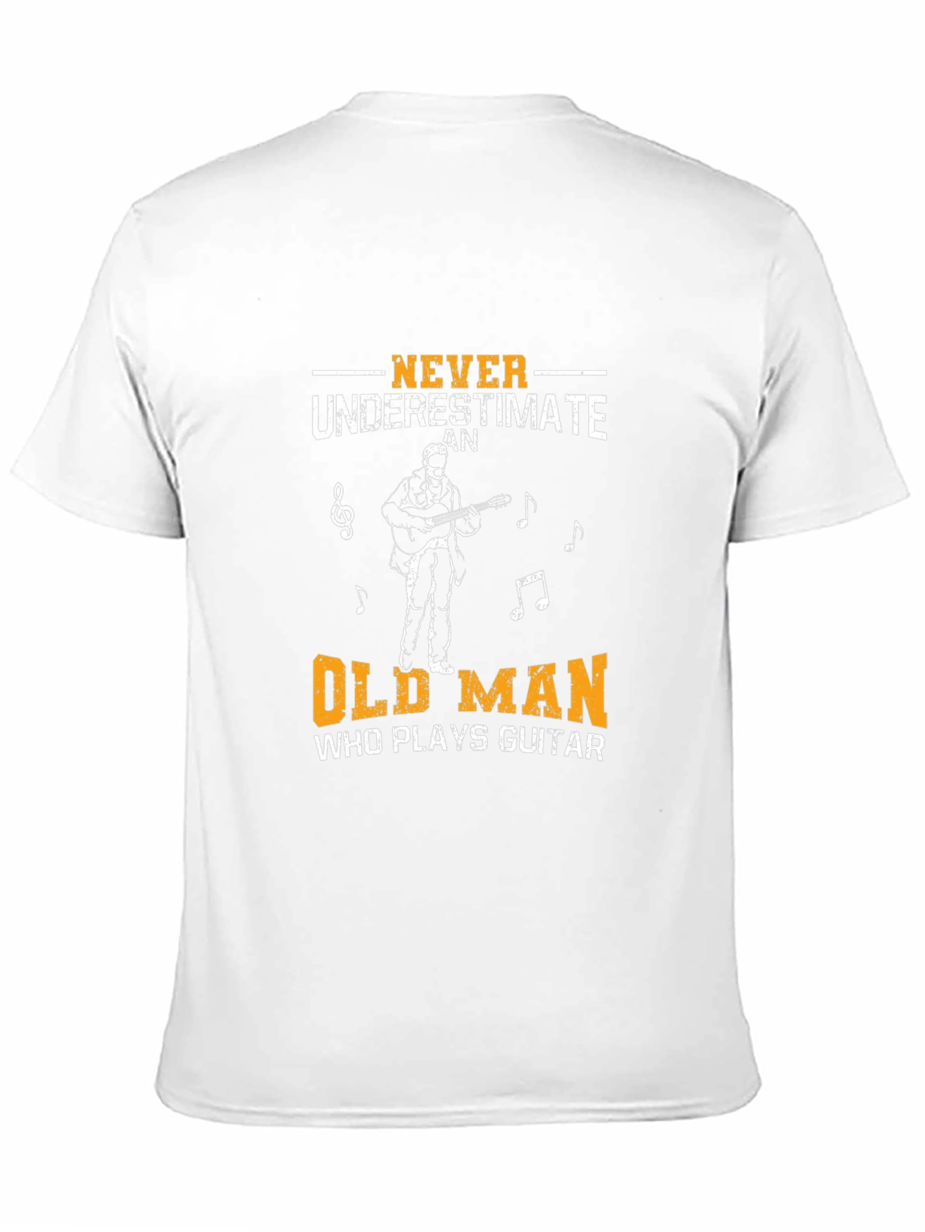 Never Underestimate Old Man Guitar T-Shirt
