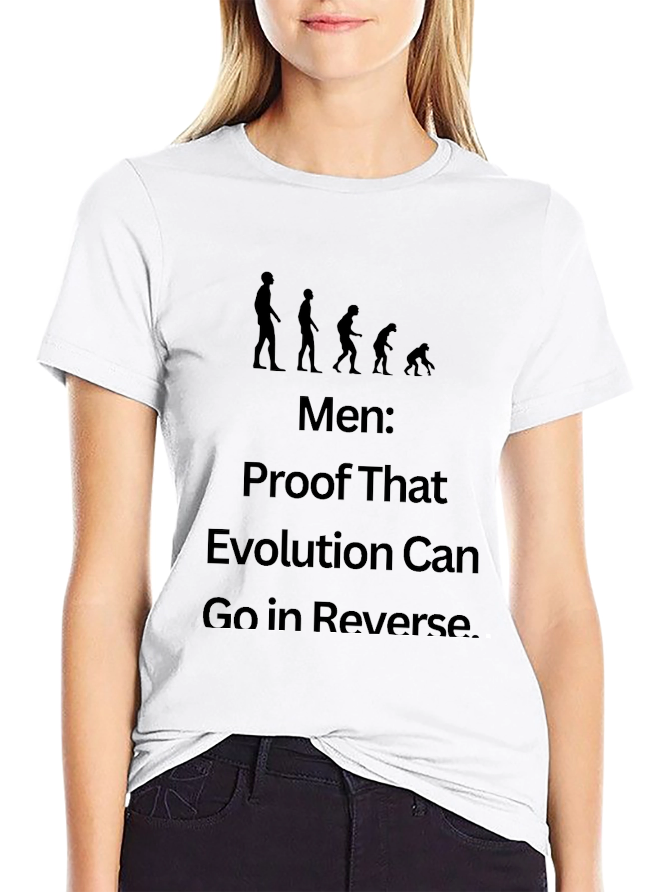 Evolution Reversal Graphic Tee - Funny Mens T-Shirt