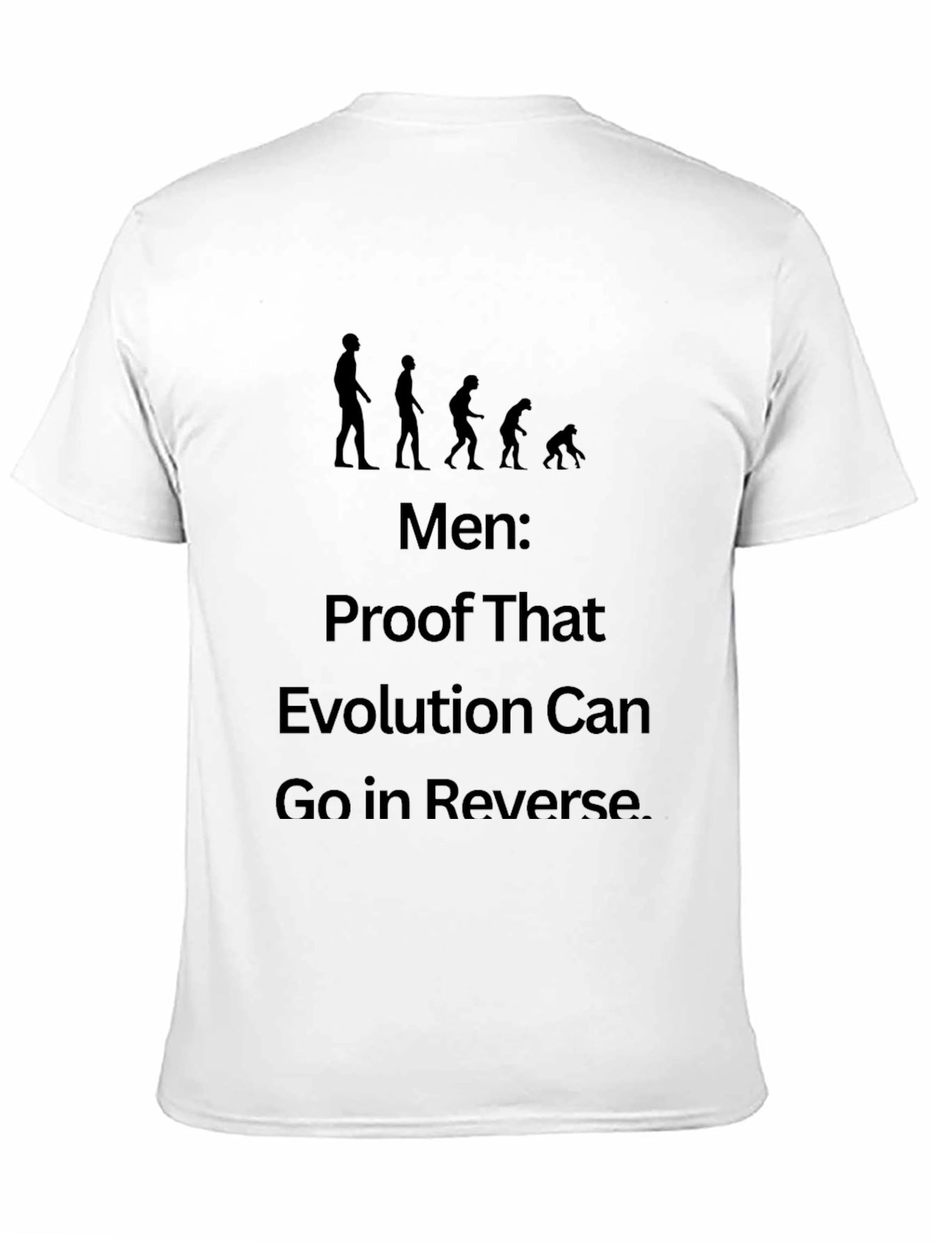 Evolution Reversal Graphic Tee - Funny Mens T-Shirt