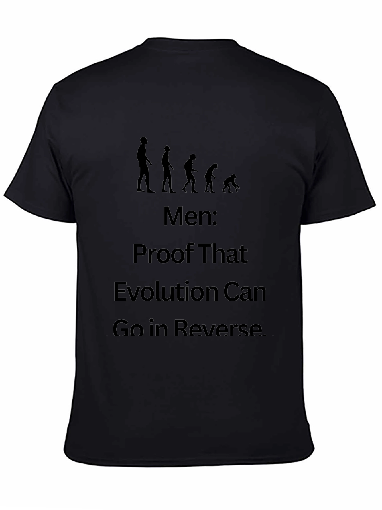Evolution Reversal Graphic Tee - Funny Mens T-Shirt