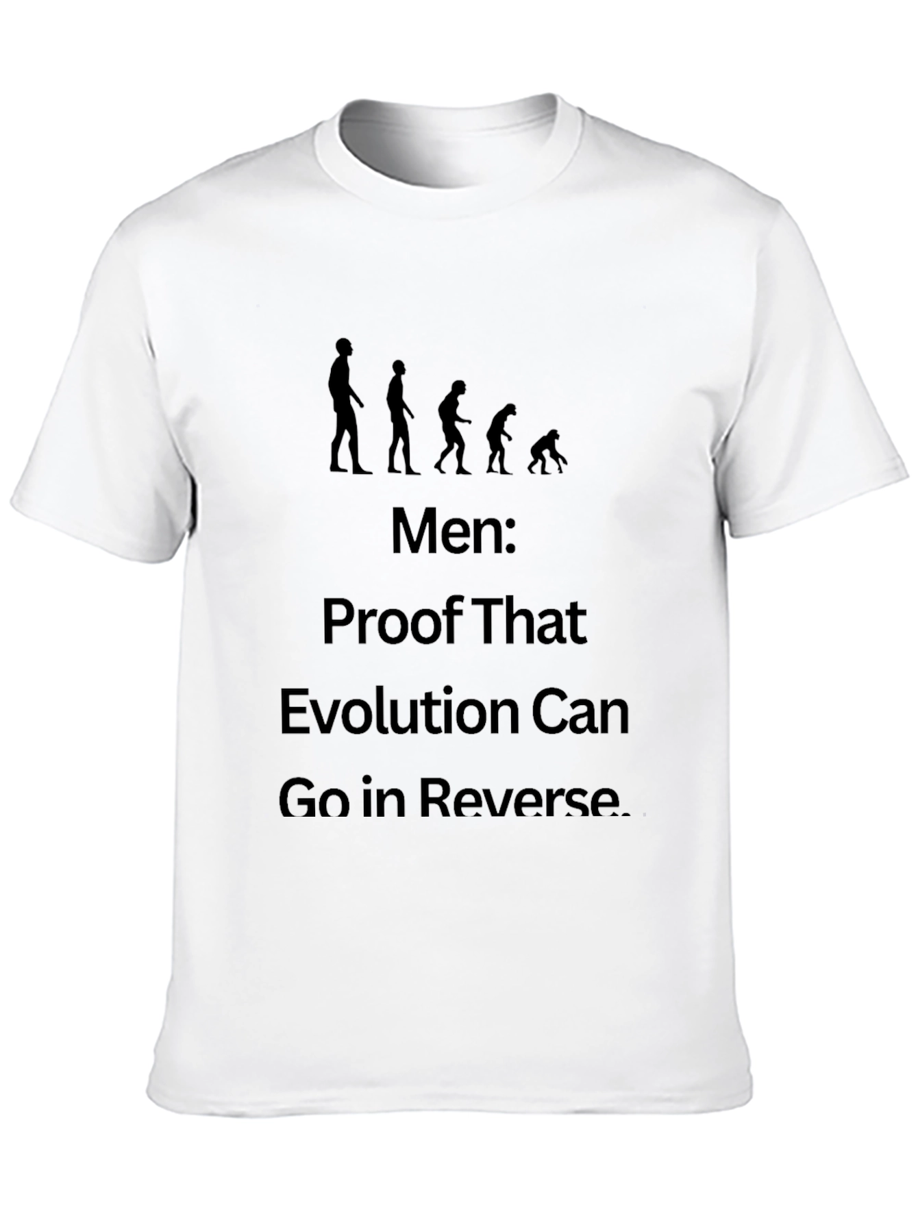 Evolution Reversal Graphic Tee - Funny Mens T-Shirt