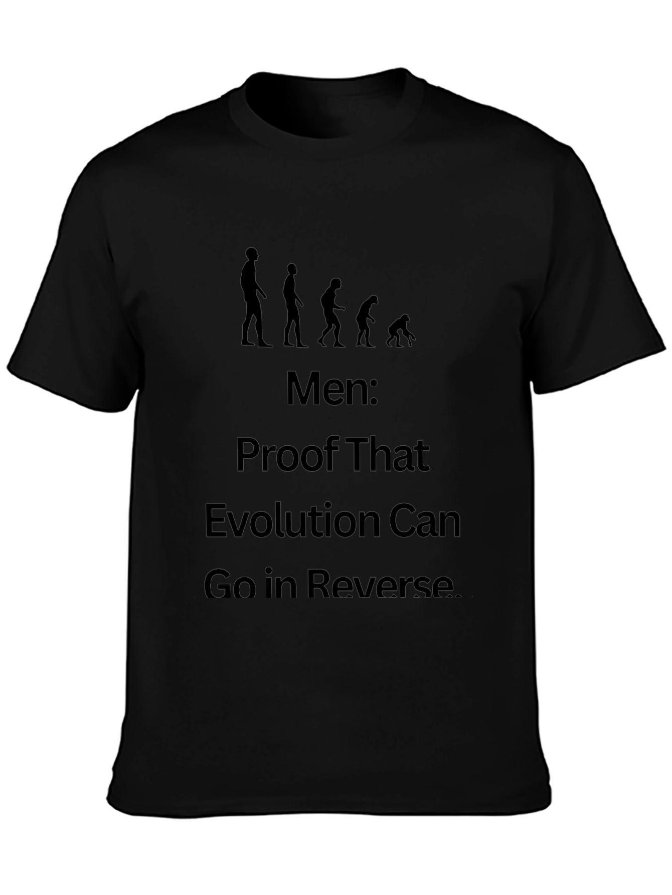 Evolution Reversal Graphic Tee - Funny Mens T-Shirt
